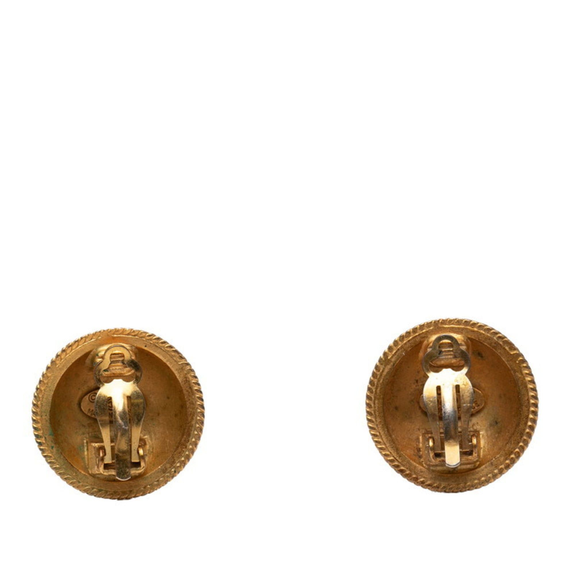 Chanel Vintage Chanel Coco Mark Earrings, Gold Plated, Women's, CHANEL Size ONE SIZE - 2 Thumbnail