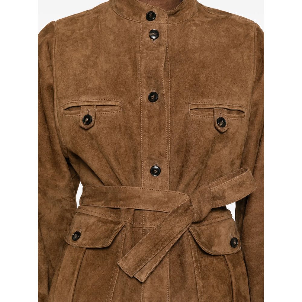 Yves Salomon Yves Salomon BROWN Jackets - Leather Jackets Size S / US 4 / IT 40 - 4 Thumbnail