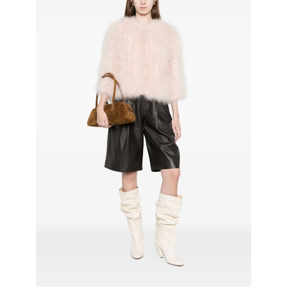 Yves Salomon Yves Salomon BROWN Shorts - Leather & Faux Leather Shorts Size 34" / US 12 / IT 48 - 3 Thumbnail