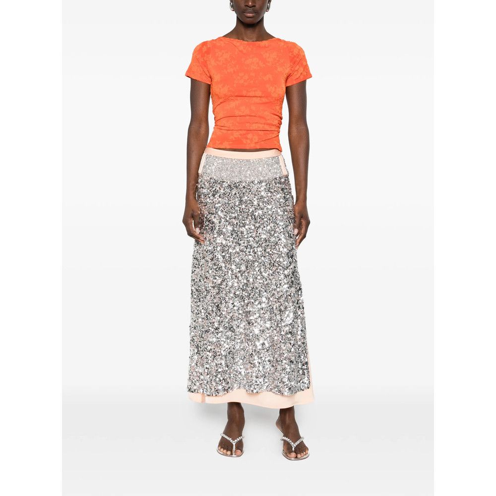 Paco Rabanne Rabanne SILVER Skirts - Straight Skirts Size 27" / US 4 / IT 40 - 4 Thumbnail
