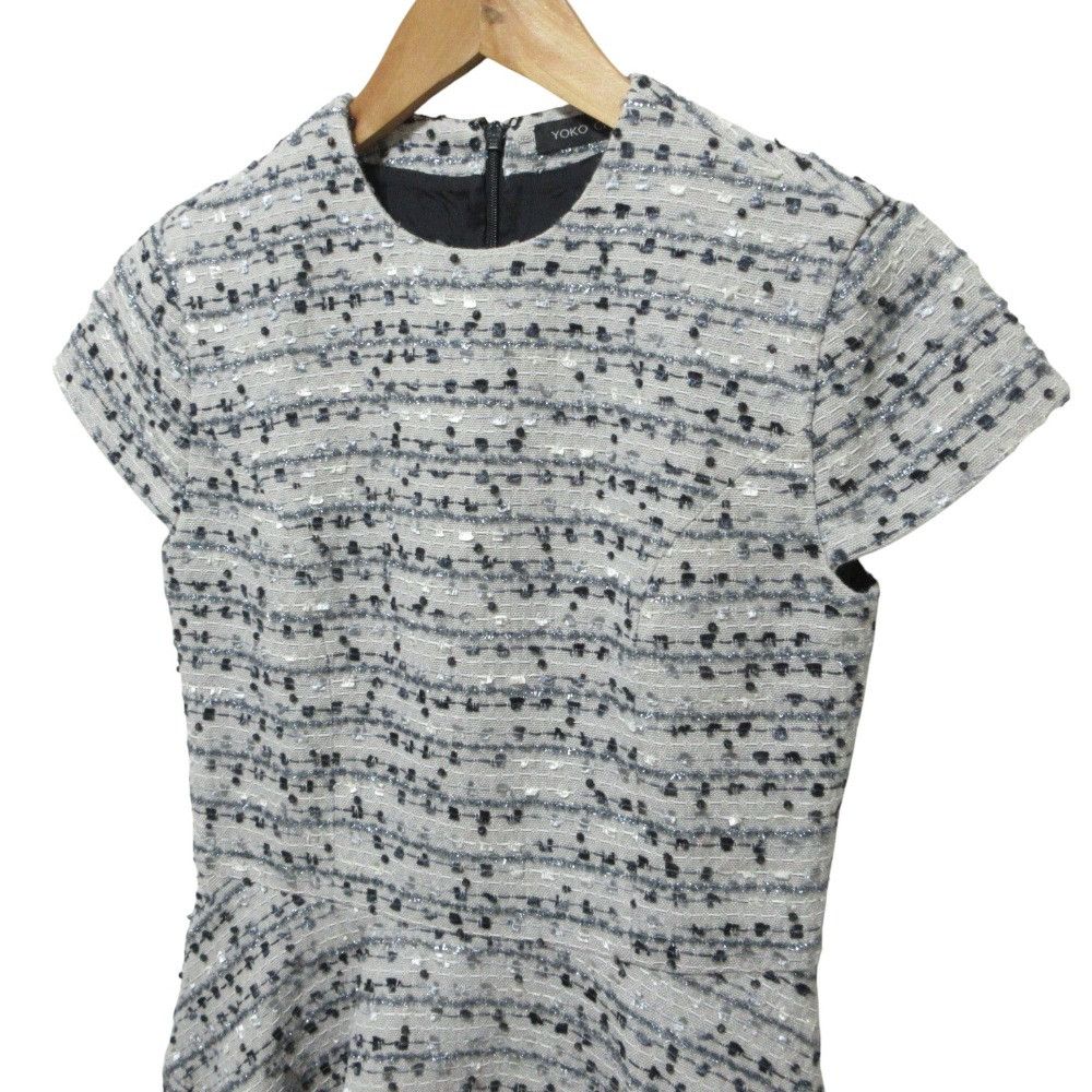 Other Other YOKO CHAN Tweed Dress Textile Dresses YCD-120-563 DUTY FREE for USA Size ONE SIZE - 3 Thumbnail