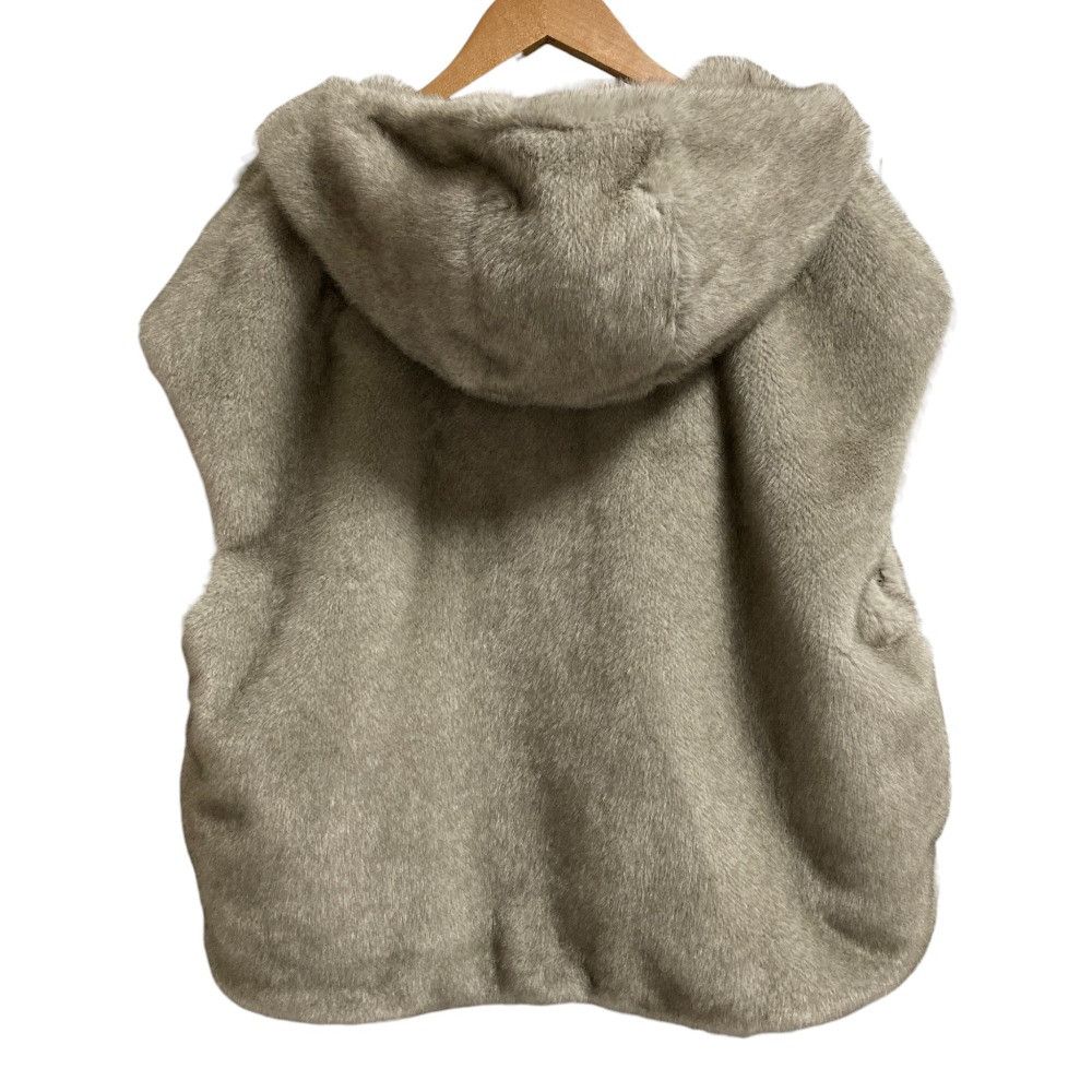 Other Other STATE OF MIND Eco Fur Hoodie Blouson Fur Outerwear 9254040399LGY DUTY FREE for USA Size ONE SIZE - 4 Thumbnail