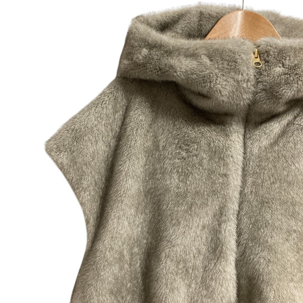Other Other STATE OF MIND Eco Fur Hoodie Blouson Fur Outerwear 9254040399LGY DUTY FREE for USA Size ONE SIZE - 2 Thumbnail