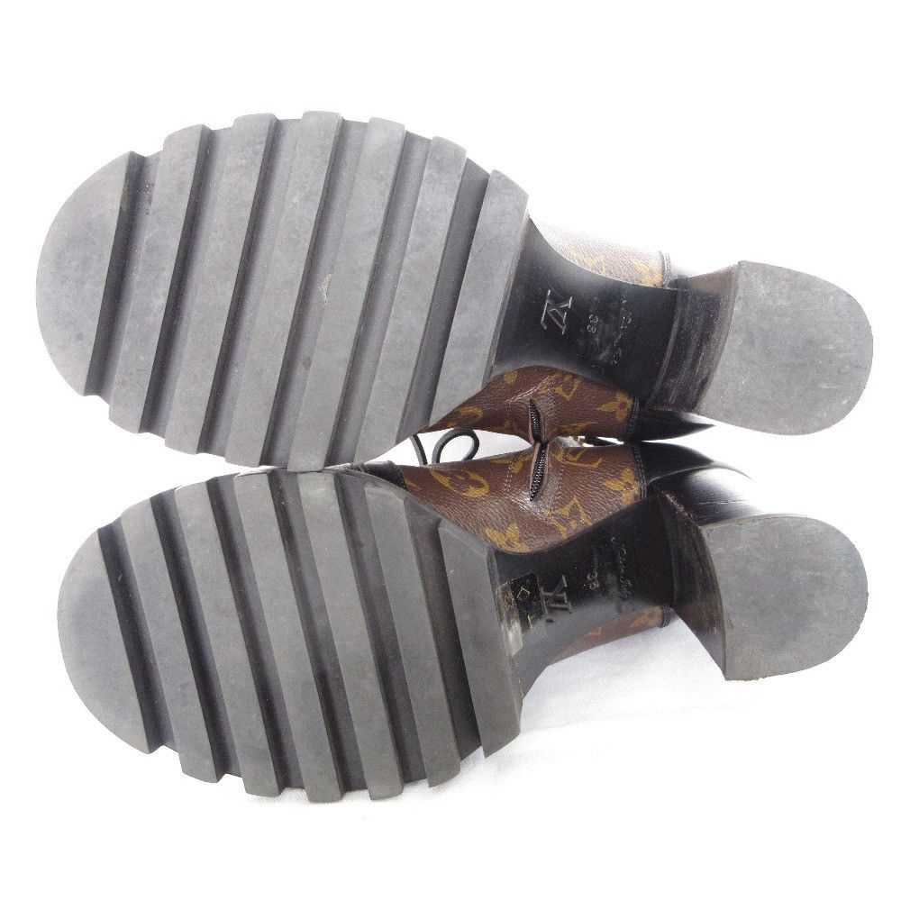 Louis Vuitton Louis Vuitton Star Trail Monogram Lace Up Short Boots Textile Shoes DUTY FREE for USA