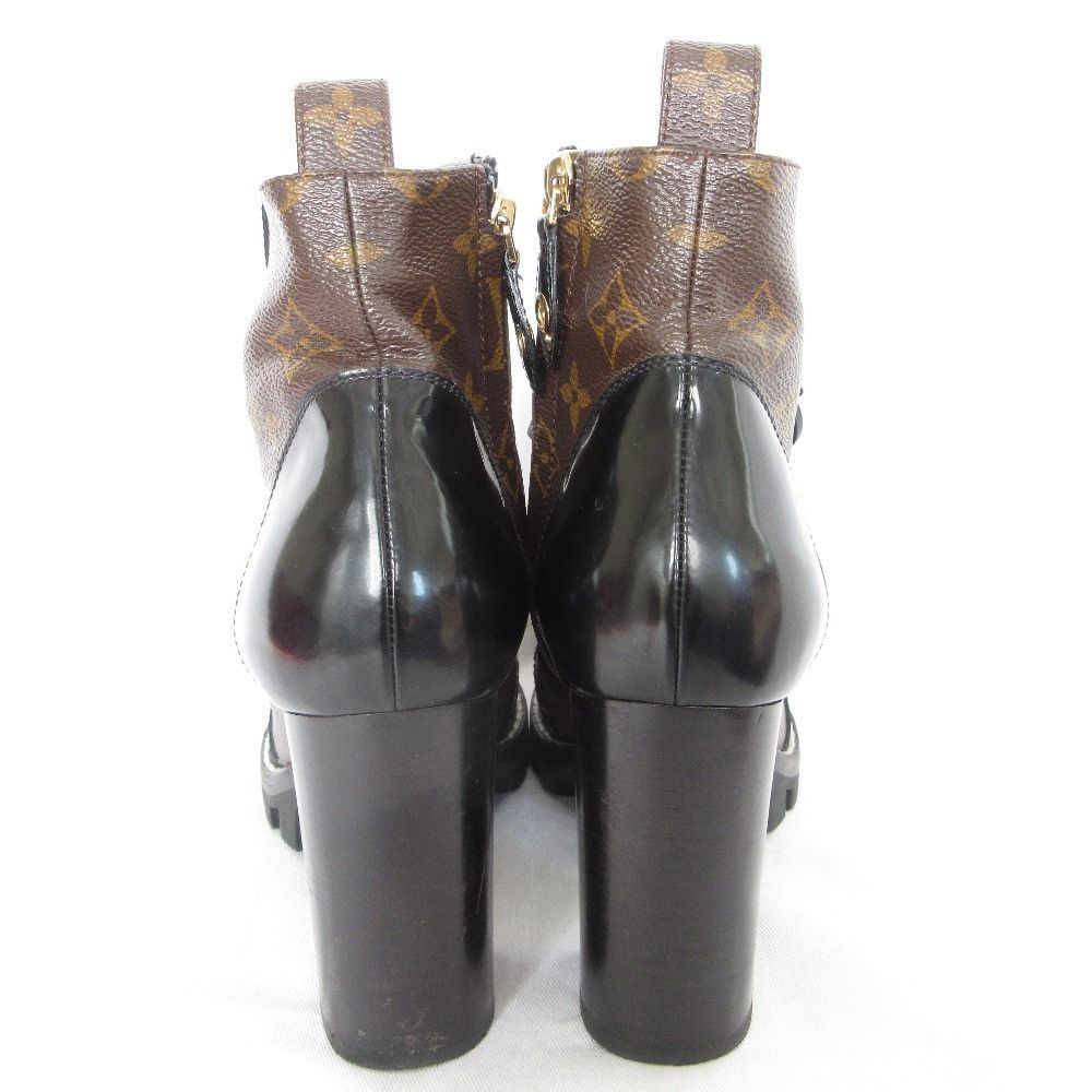 Louis Vuitton Louis Vuitton Star Trail Monogram Lace Up Short Boots Textile Shoes DUTY FREE for USA