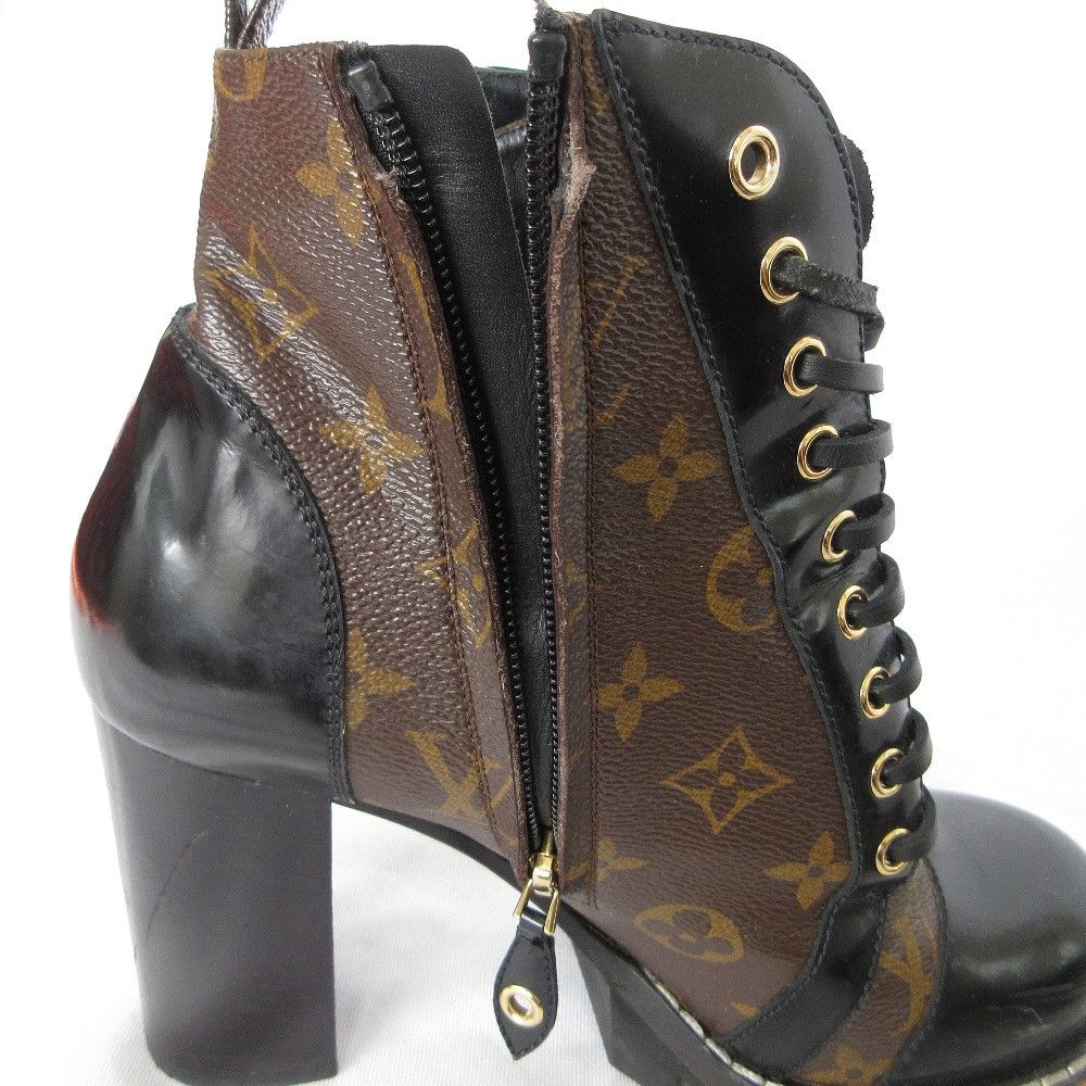 Louis Vuitton Louis Vuitton Star Trail Monogram Lace Up Short Boots Textile Shoes DUTY FREE for USA