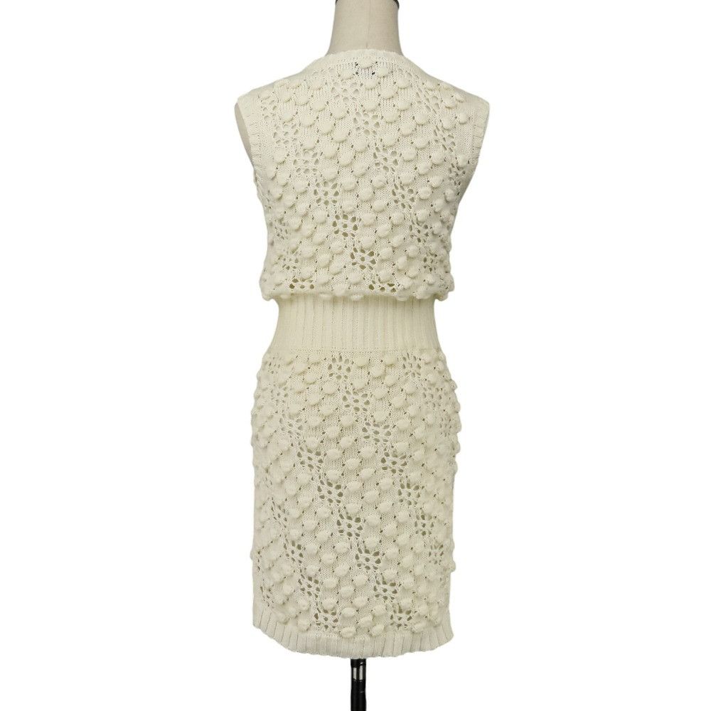 Chanel Chanel Chanel Coco Mark Crochet Knit Dress Others Dresses P56168K07331 DUTY FREE for USA Size ONE SIZE - 4 Thumbnail