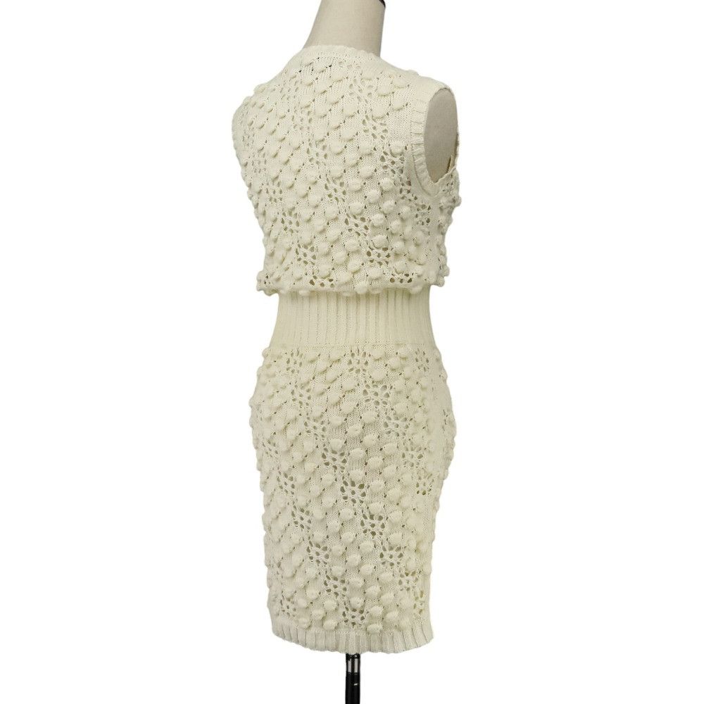 Chanel Chanel Chanel Coco Mark Crochet Knit Dress Others Dresses P56168K07331 DUTY FREE for USA Size ONE SIZE - 5 Thumbnail