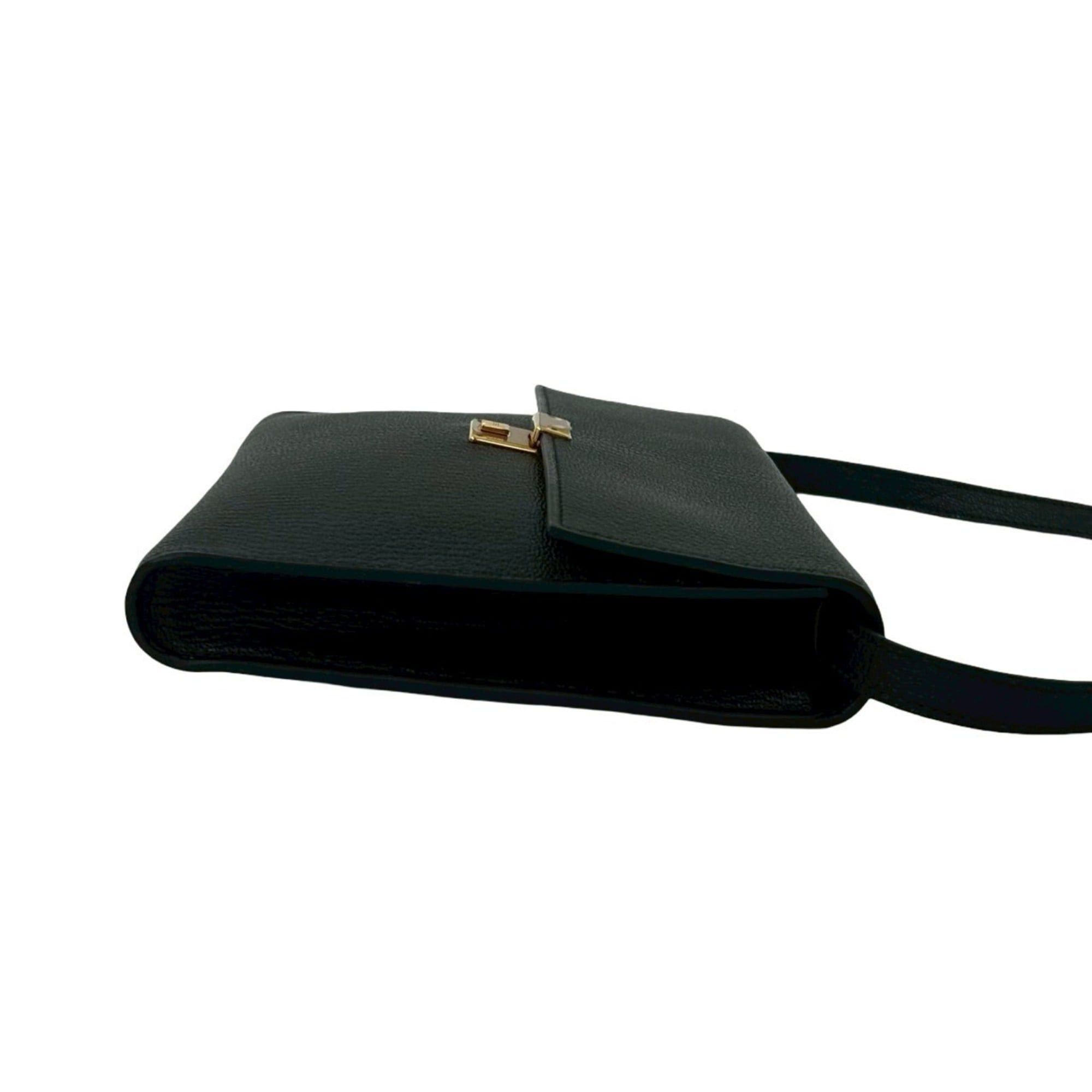Hermes Y HERMES Hermès Click 16 Chevre Leather Shoulder Bag/Pochette Black 30486 Size ONE SIZE - 6 Thumbnail
