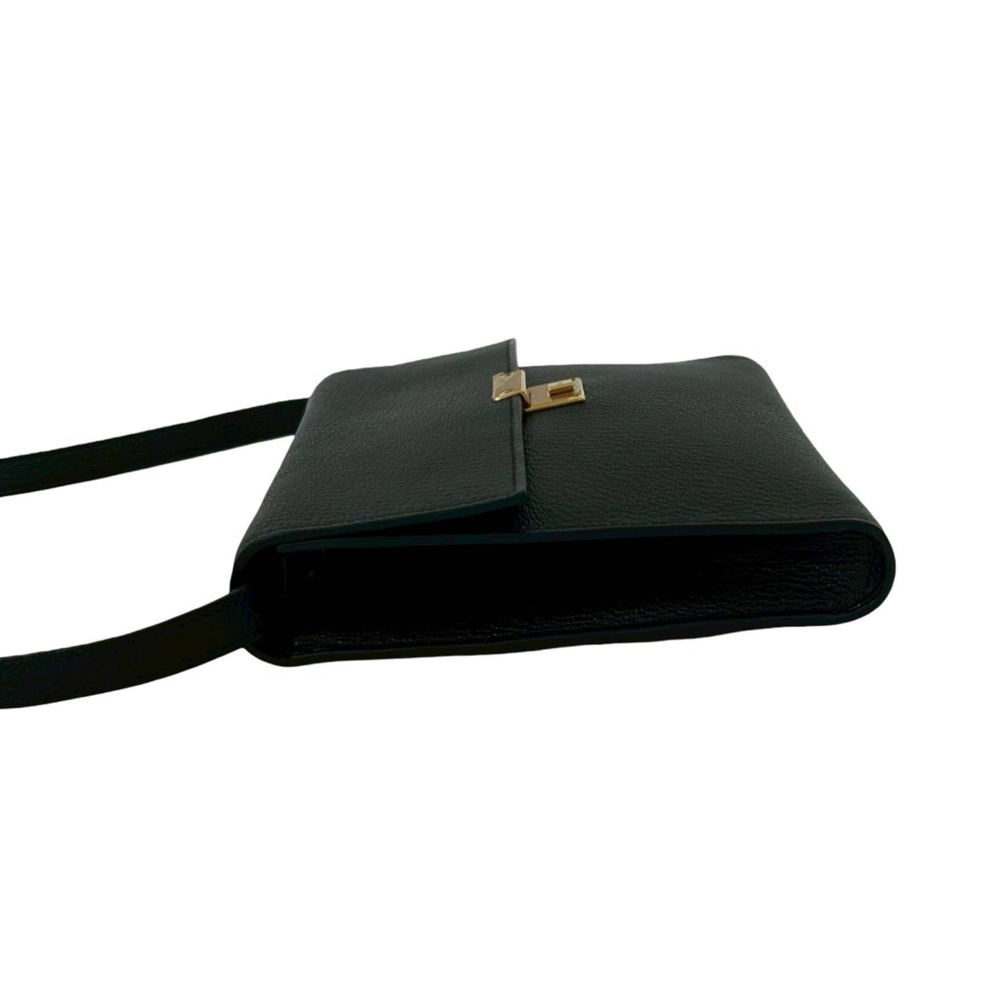 Hermes Y HERMES Hermès Click 16 Chevre Leather Shoulder Bag/Pochette Black 30486 Size ONE SIZE - 5 Thumbnail