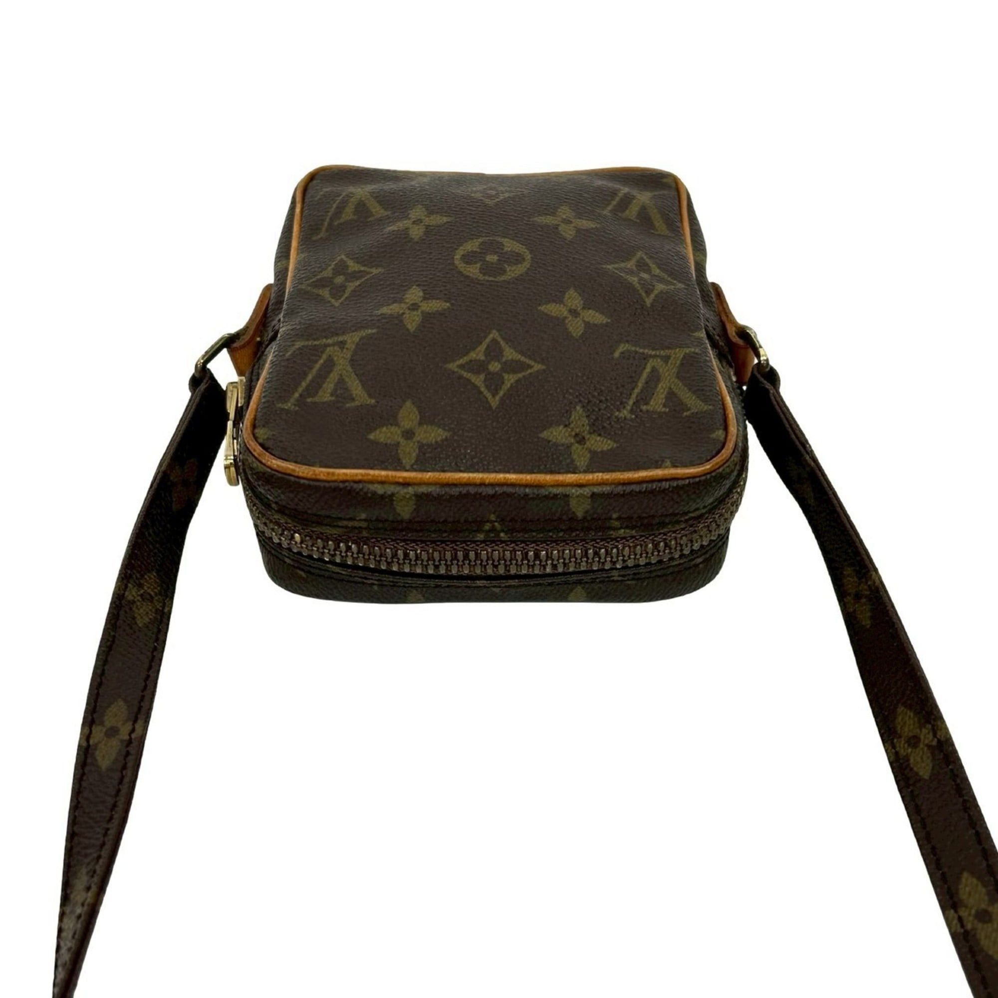 Louis Vuitton LOUIS VUITTON Mini Danube Monogram Leather Shoulder Bag/Pochette Brown 82243 Size ONE SIZE - 4 Thumbnail