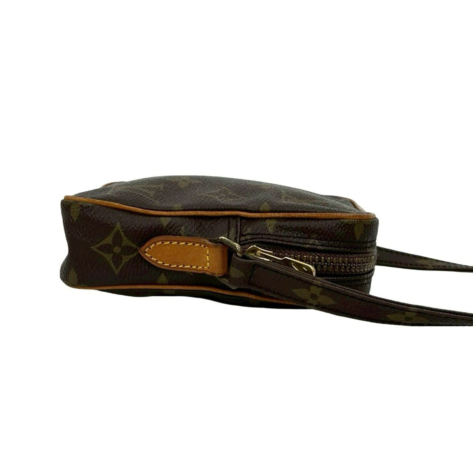 Louis Vuitton LOUIS VUITTON Mini Danube Monogram Leather Shoulder Bag/Pochette Brown 82243 Size ONE SIZE - 6 Thumbnail