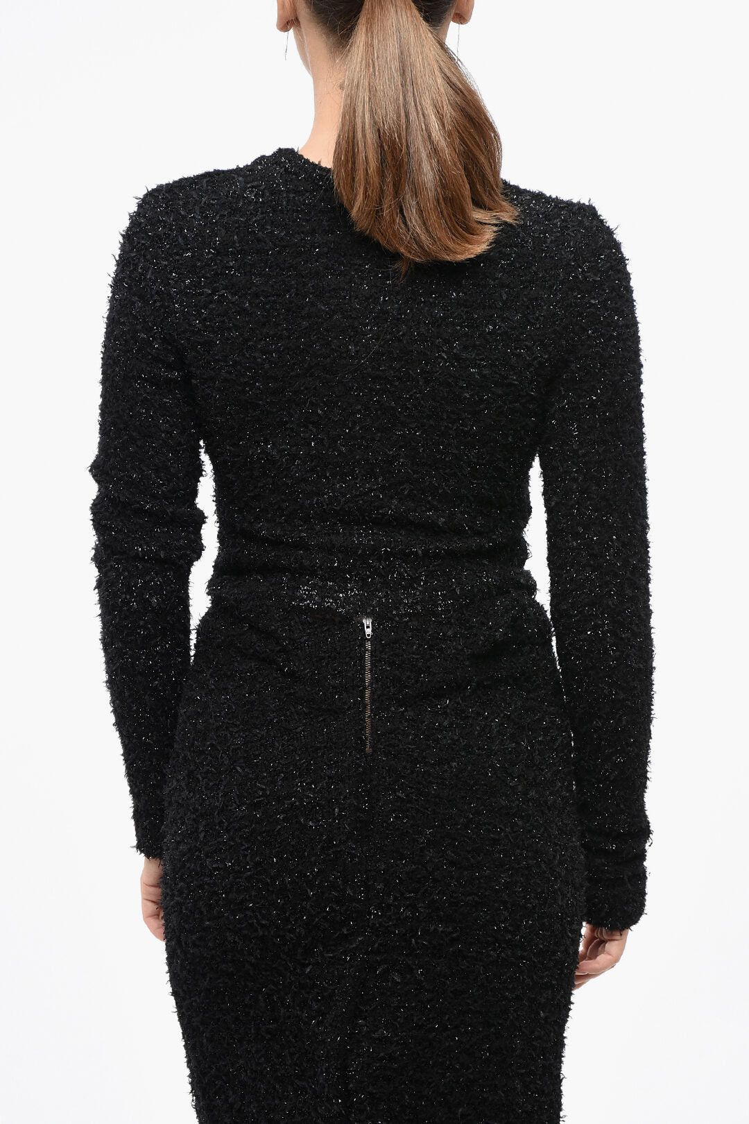 Balenciaga Tweed and Lurex Cropped Cardigan Size XS / US 0-2 / IT 36-38 - 2 Thumbnail