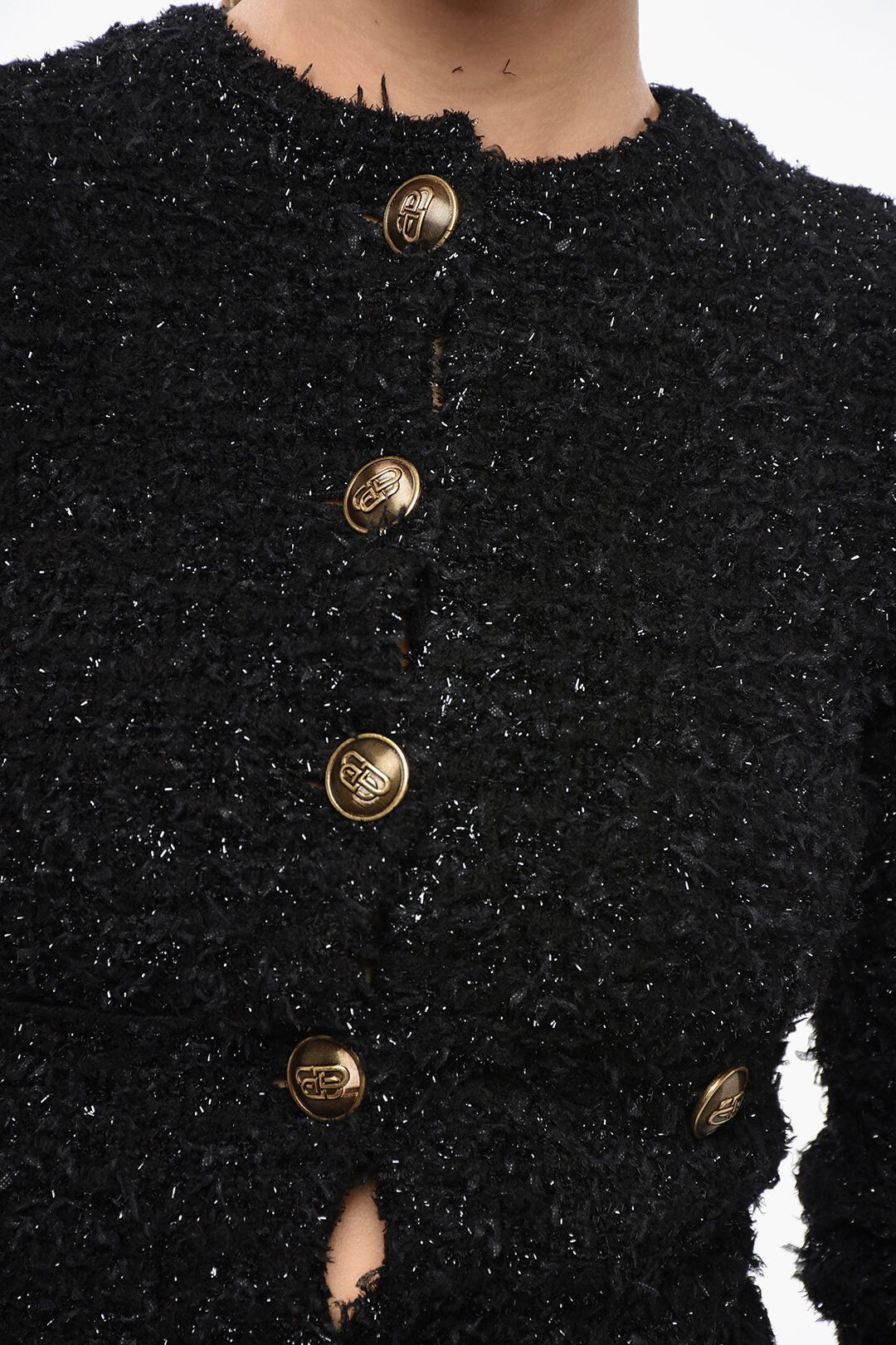 Balenciaga Tweed and Lurex Cropped Cardigan Size XS / US 0-2 / IT 36-38 - 3 Thumbnail