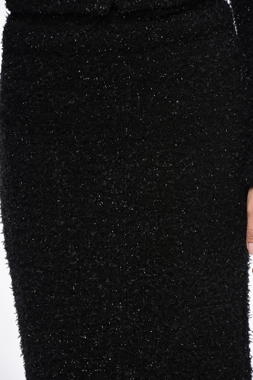 Balenciaga Lurex Knit Midi Skirt with Zip and Back Slit Size S / US 4 / IT 40 - 3 Thumbnail