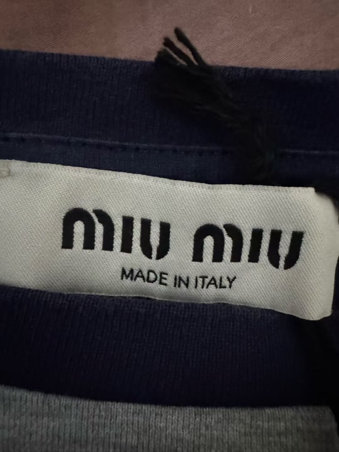 Miu Miu miumiu gray blue striped long sleeve shirt Size M / US 6-8 / IT 42-44 - 3 Thumbnail