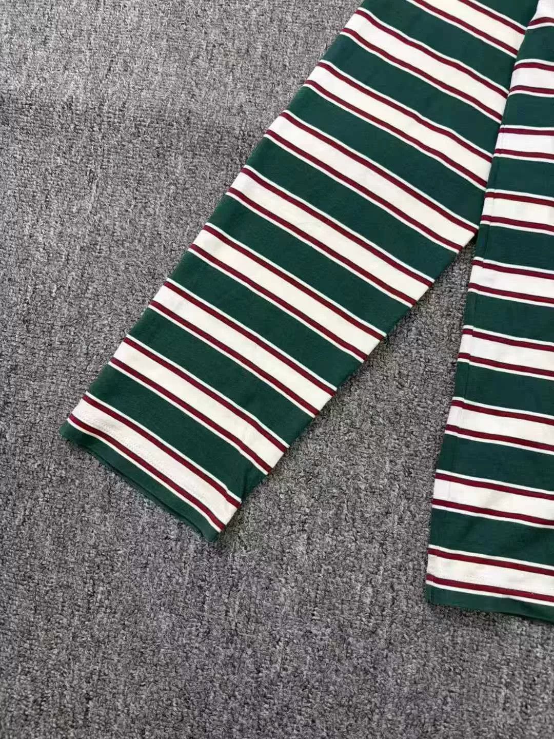 Miu Miu miumiu green and white striped long sleeve top Size S / US 4 / IT 40 - 6 Thumbnail