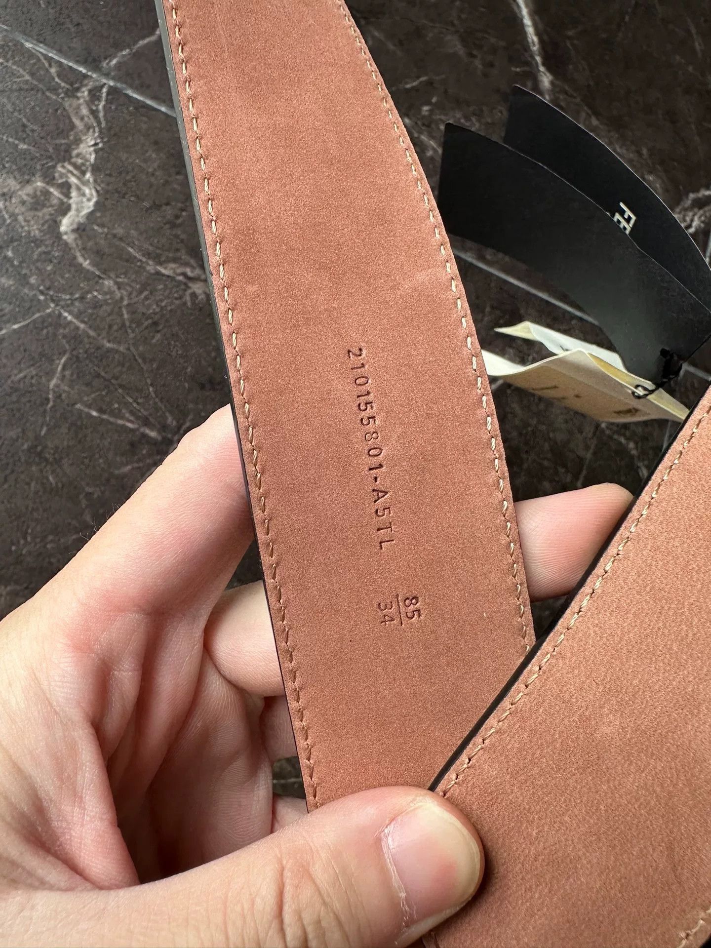 Fendi Fendi FF Pattern Leather Women's Belt Size ONE SIZE - 3 Thumbnail