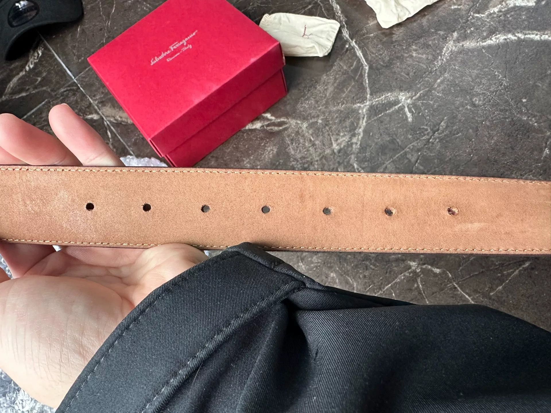 Salvatore Ferragamo Ferragamo Red Patent Leather Belt Size ONE SIZE - 7 Thumbnail