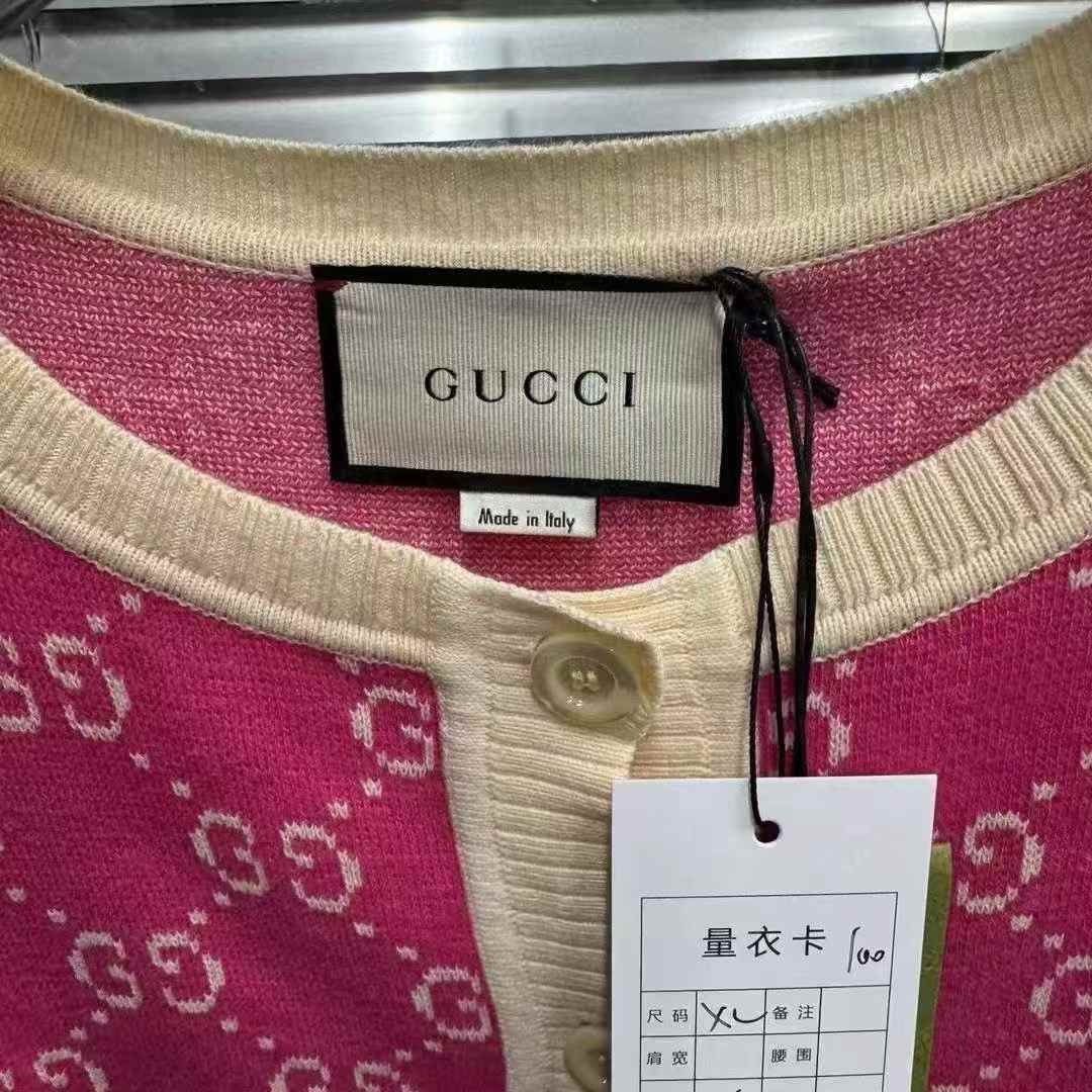 Gucci Gucci Pink Double G Print Cardigan Size M / US 6-8 / IT 42-44 - 2 Thumbnail
