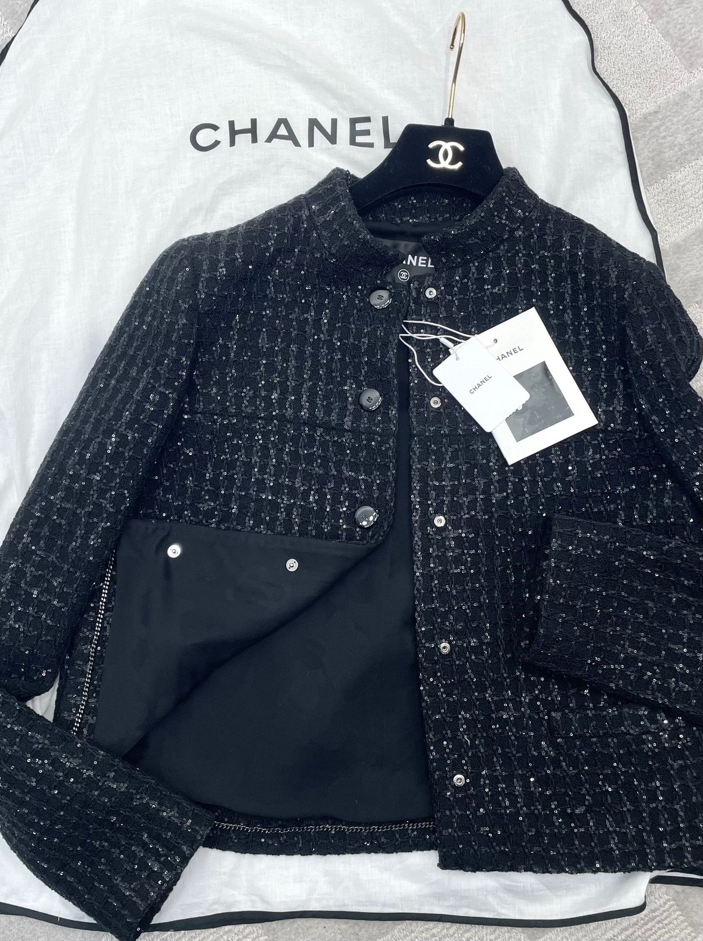 Chanel Chanel 25C Snap Shimmer Stand-Collar Tweed Jacket Size XS / US 0-2 / IT 36-38 - 3 Thumbnail