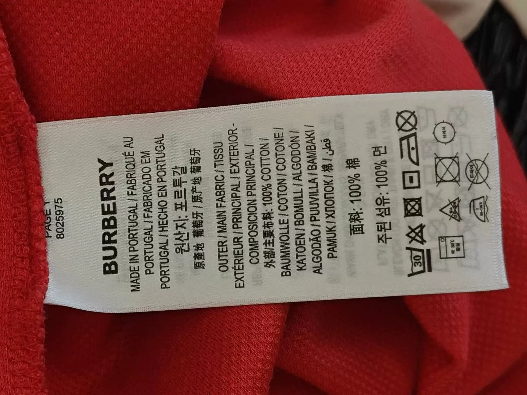 Burberry Burberry Red Polo Shirt Size 180 Size US M / EU 48-50 / 2 - 7 Thumbnail