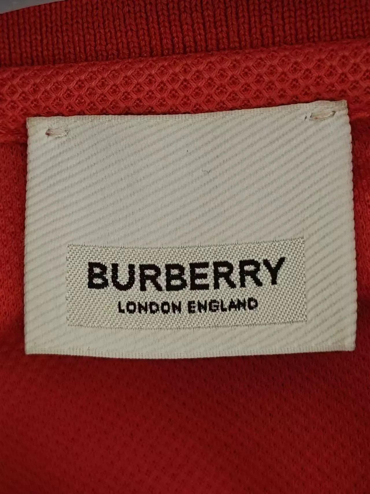 Burberry Burberry Red Polo Shirt Size 180 Size US M / EU 48-50 / 2 - 3 Thumbnail