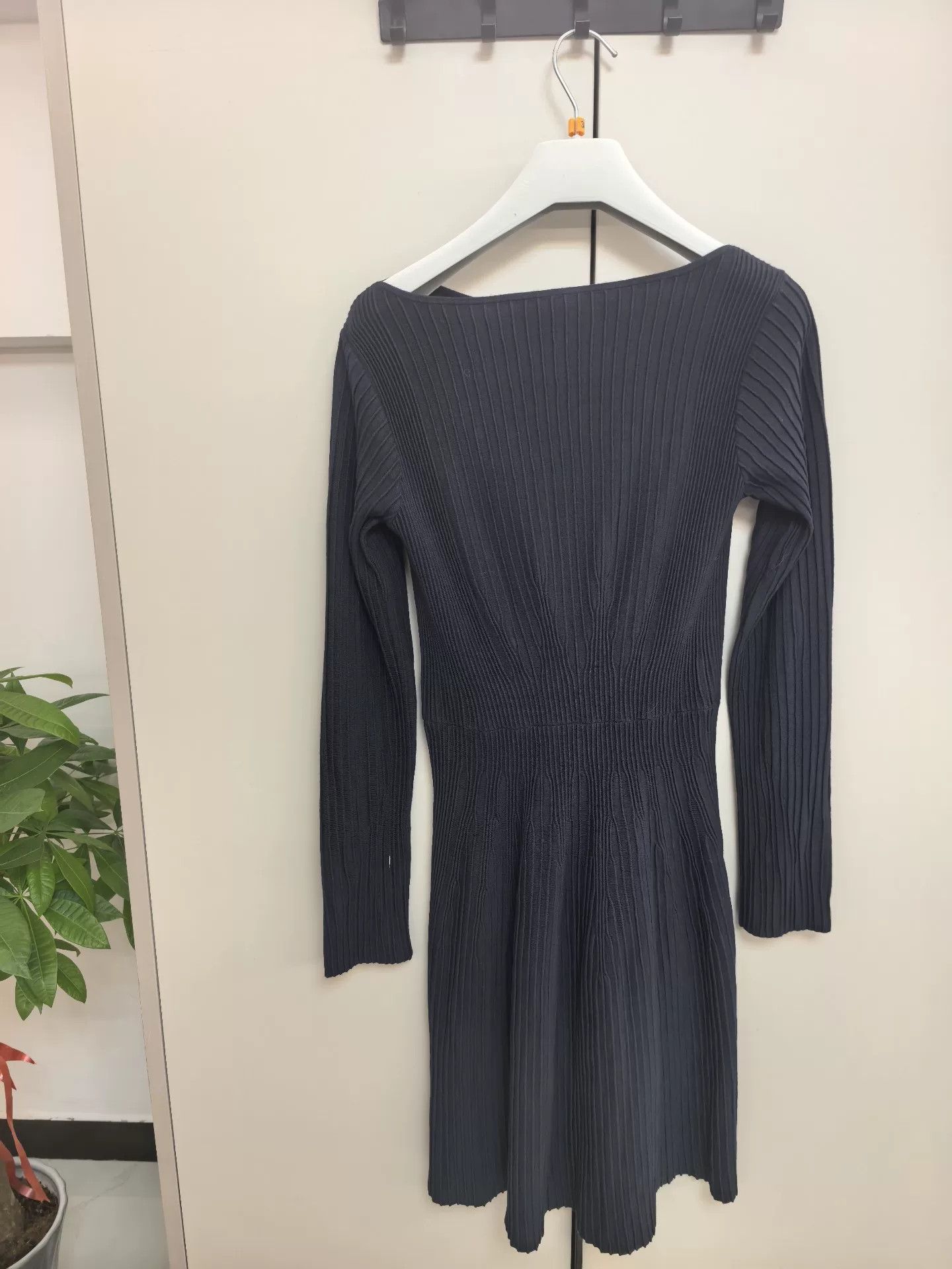Emporio Armani Emporio Armani Blue Knit Dress Size M / US 6-8 / IT 42-44 - 2 Thumbnail