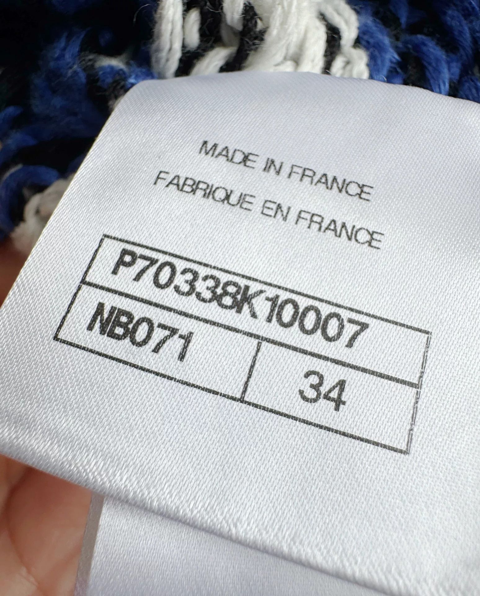 Chanel Chanel 21C Blue White Stripe Cardigan Size US M / EU 48-50 / 2 - 7 Thumbnail