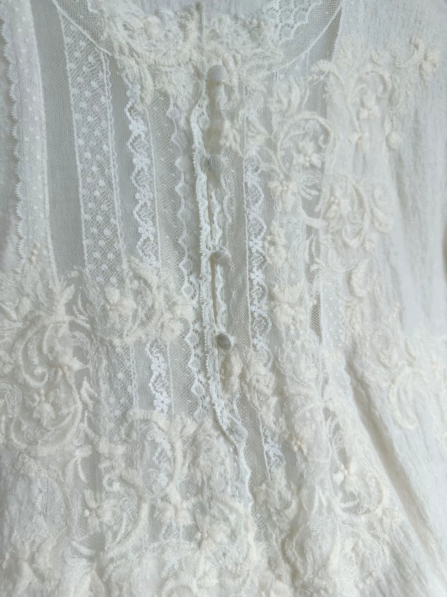 Ermanno Scervino Ermanno Scervino Floral Lace Short-Sleeve Size S / US 4 / IT 40 - 3 Thumbnail
