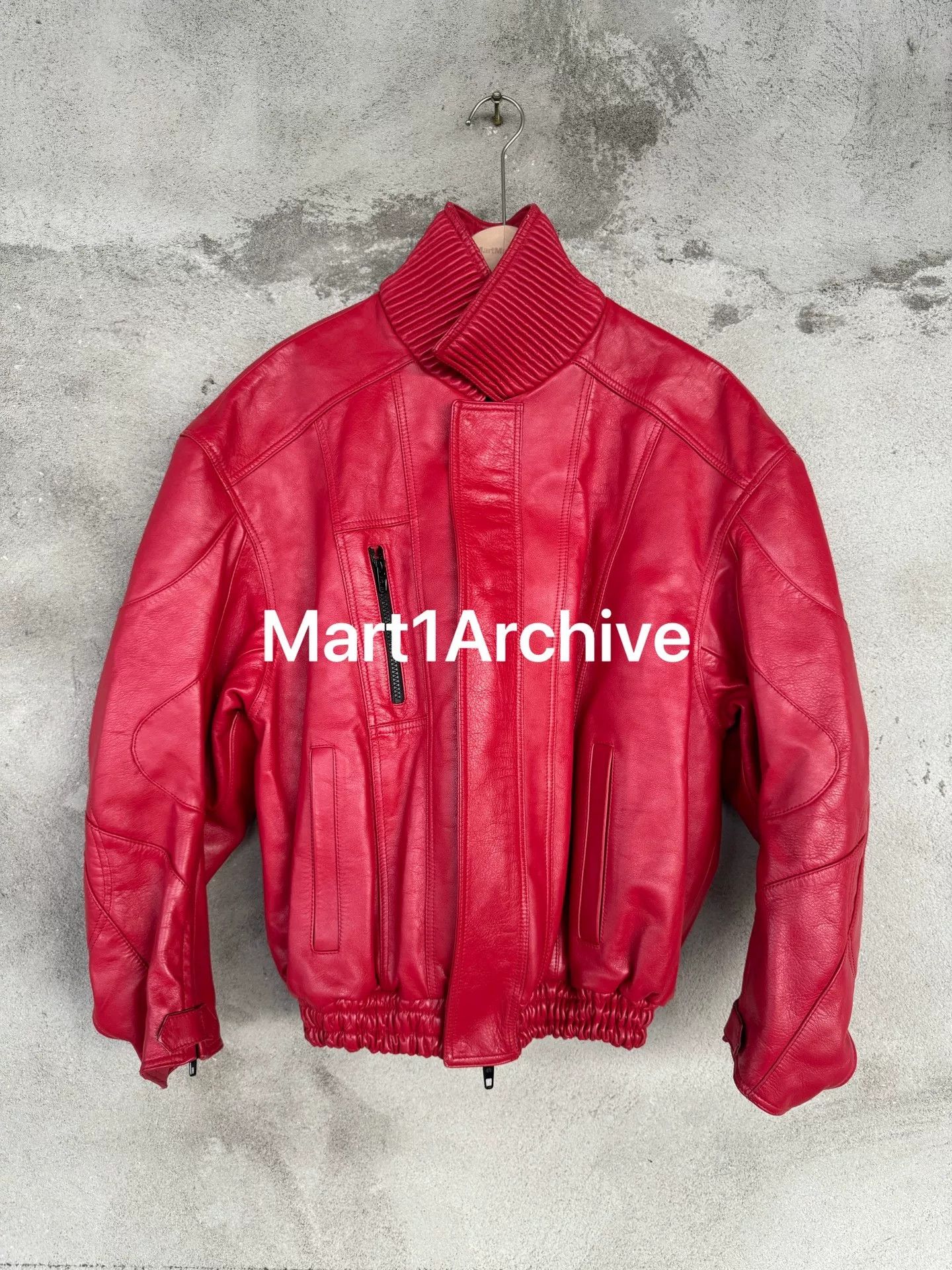 Balenciaga Balenciaga 19FW Akira Red Leather Jacket Size US M / EU 48-50 / 2 - 2 Thumbnail