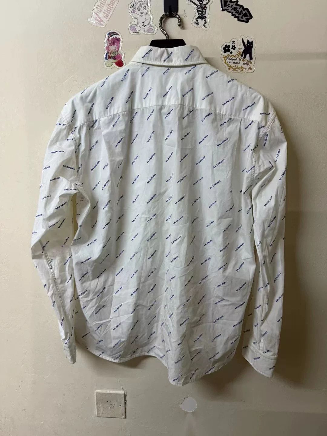Balenciaga Balenciaga Logo Print Shirt Size 38 Size US XXS / EU 40 - 2 Thumbnail