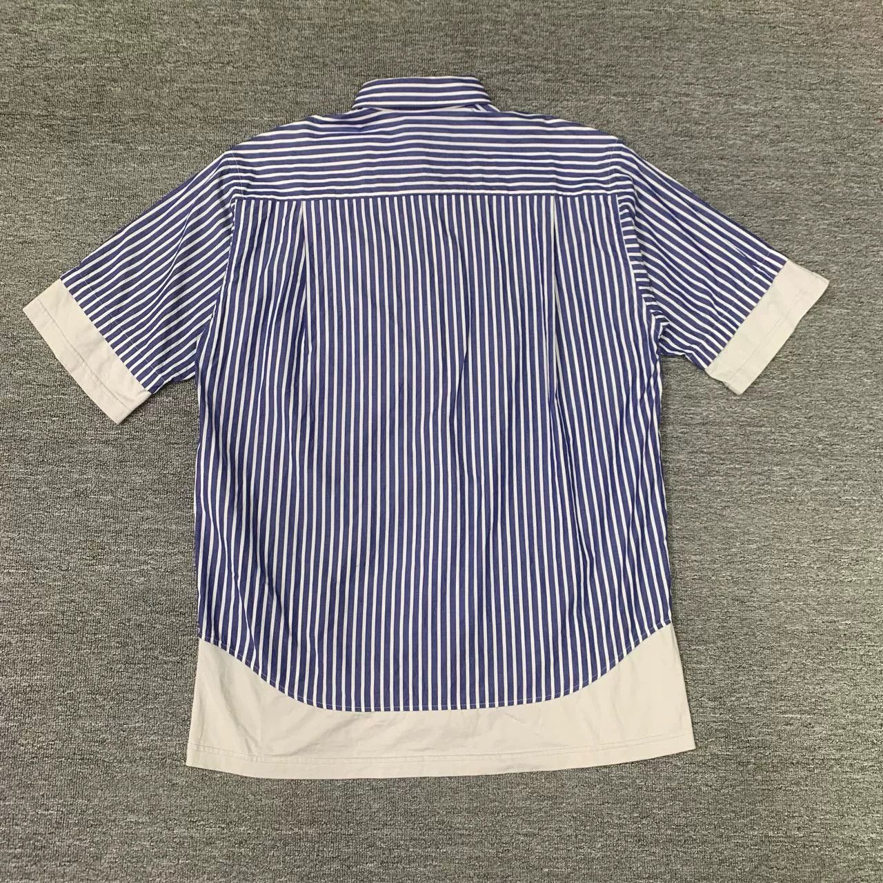 Balenciaga Balenciaga Blue Striped Lock Button Shirt Size M / US 6-8 / IT 42-44 - 2 Thumbnail