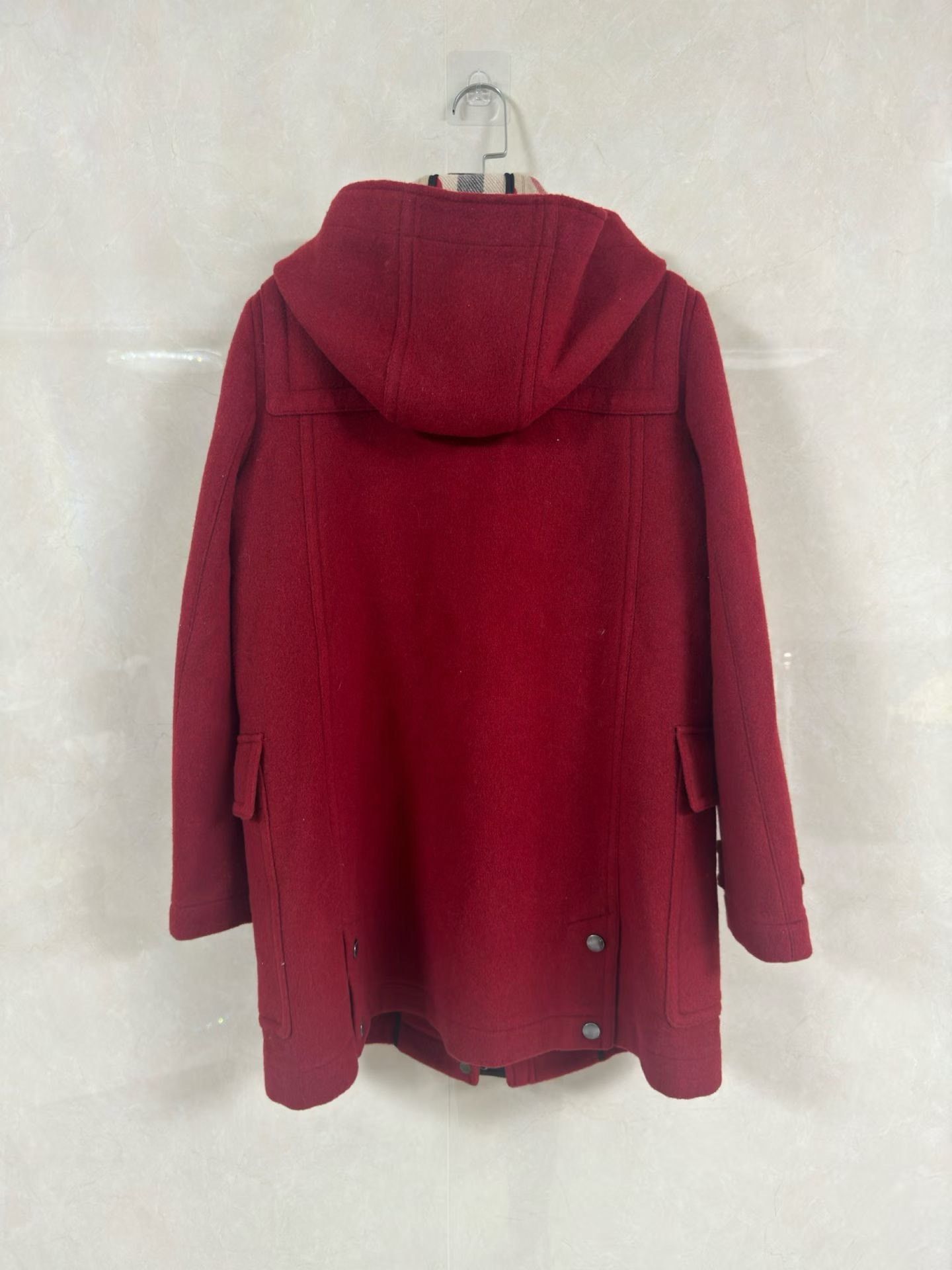 Burberry Burberry Red Toggle Hooded Coat Size M / US 6-8 / IT 42-44 - 2 Thumbnail