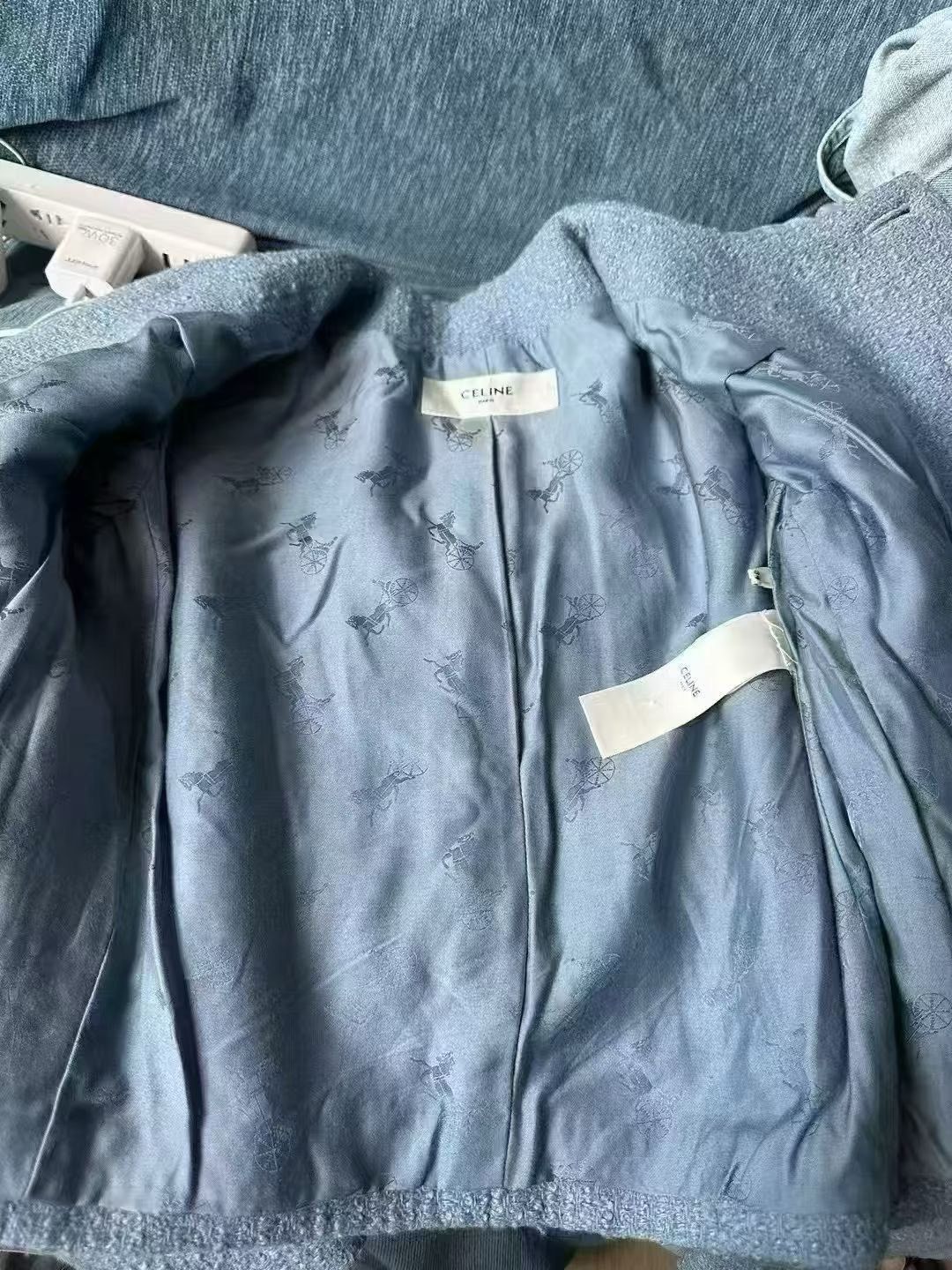 Celine Celine Double-Breasted Tweed Coat Size XS / US 0-2 / IT 36-38 - 5 Thumbnail