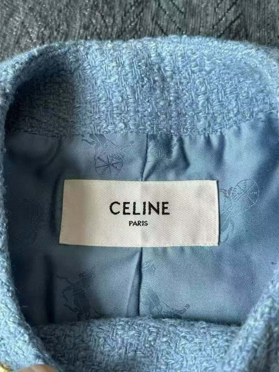 Celine Celine Double-Breasted Tweed Coat Size XS / US 0-2 / IT 36-38 - 3 Thumbnail