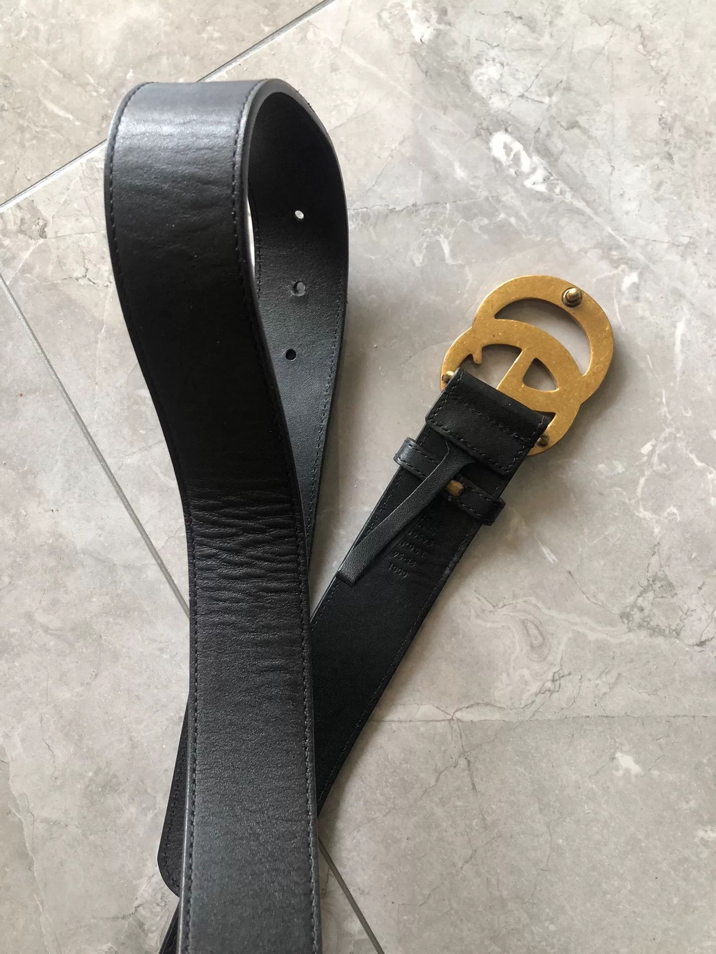 Gucci Gucci Classic Double G Gold Buckle Belt Size ONE SIZE - 4 Thumbnail