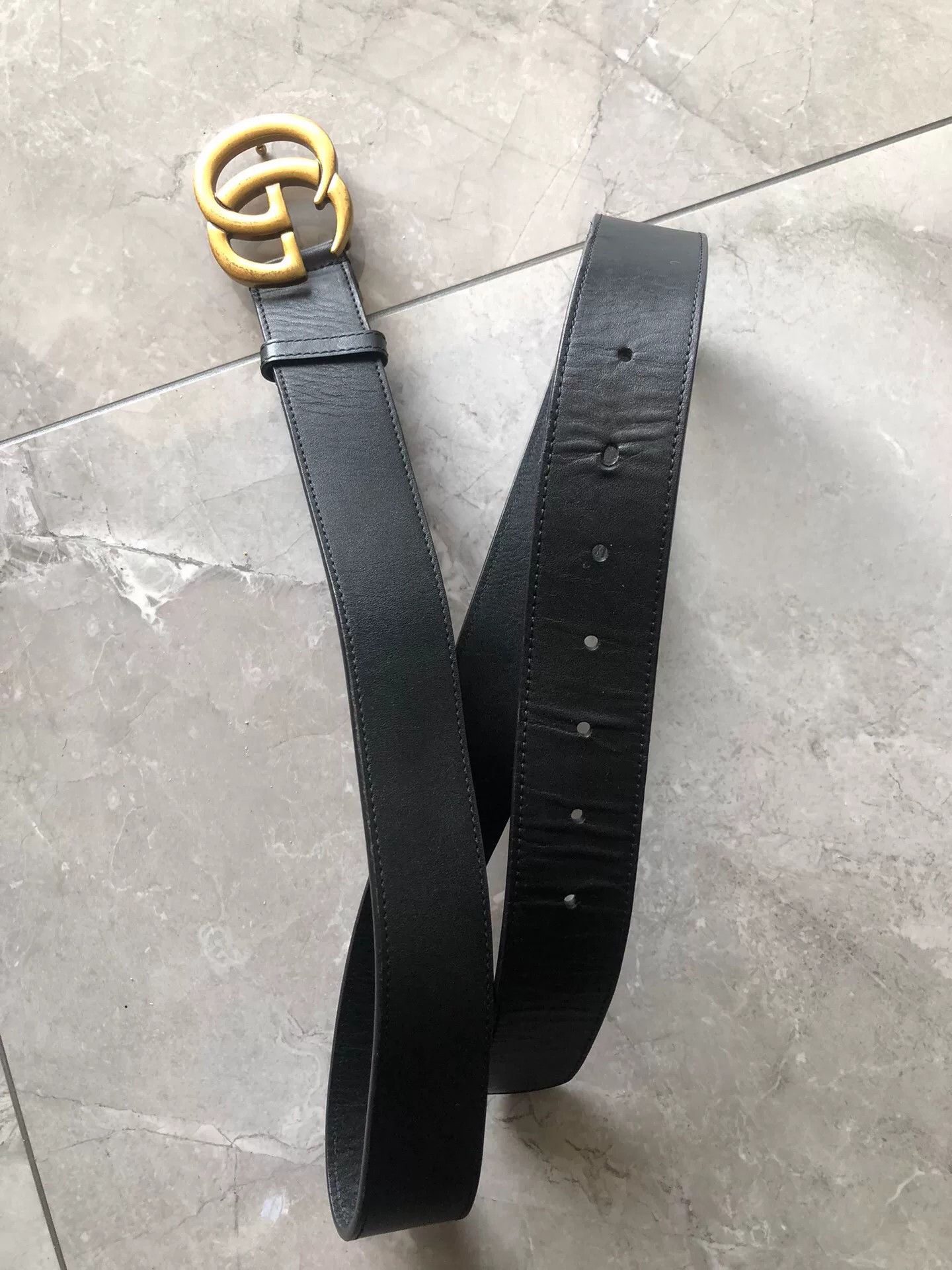 Gucci Gucci Classic Double G Gold Buckle Belt Size ONE SIZE - 2 Thumbnail