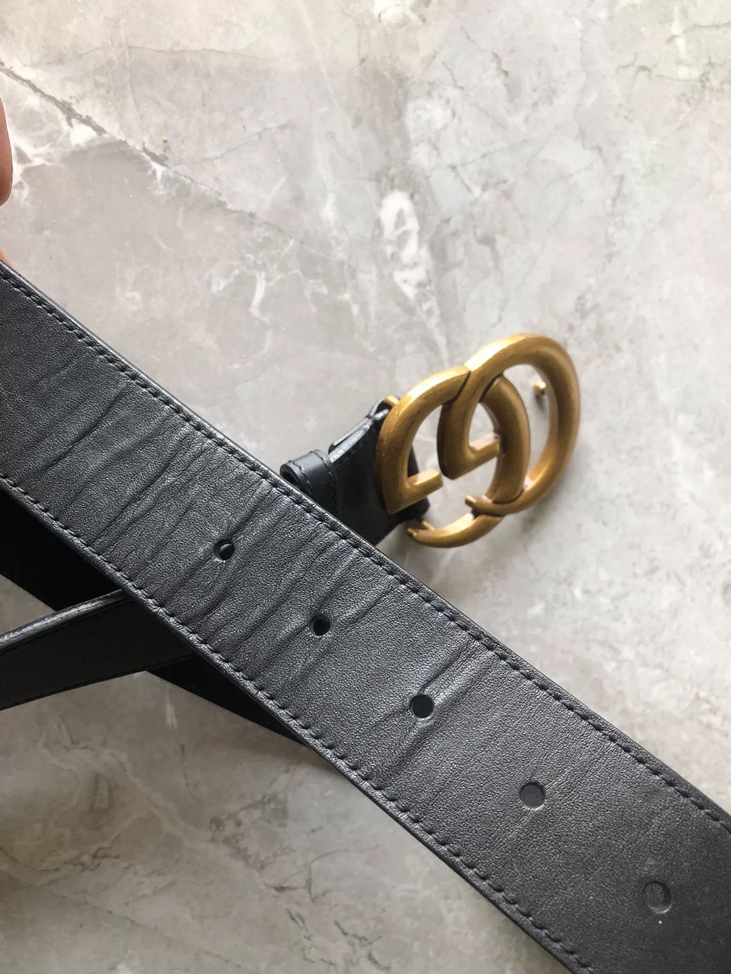 Gucci Gucci Classic Double G Gold Buckle Belt Size ONE SIZE - 3 Thumbnail