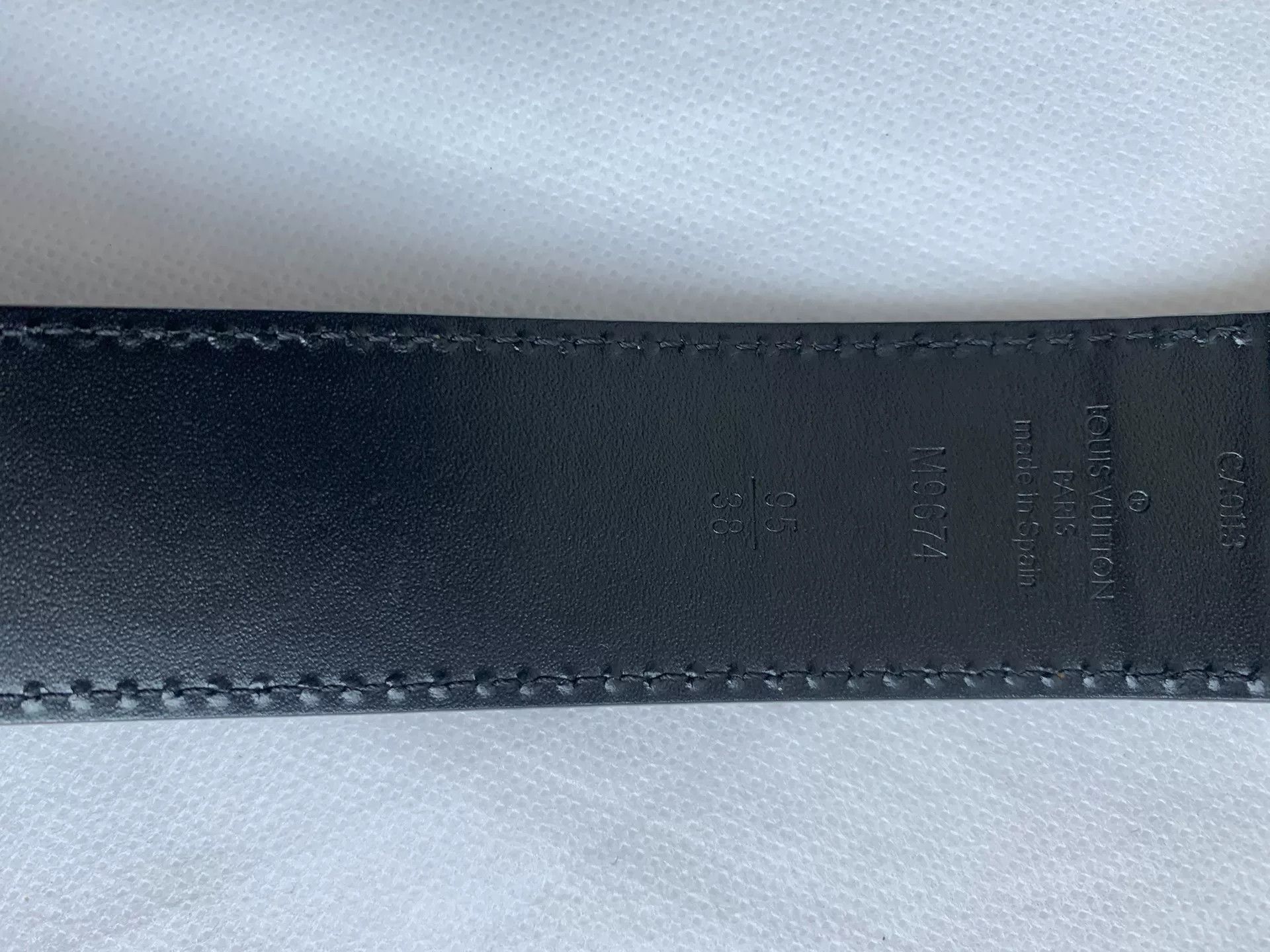 Louis Vuitton Louis Vuitton Black Checker Belt Size ONE SIZE - 2 Thumbnail
