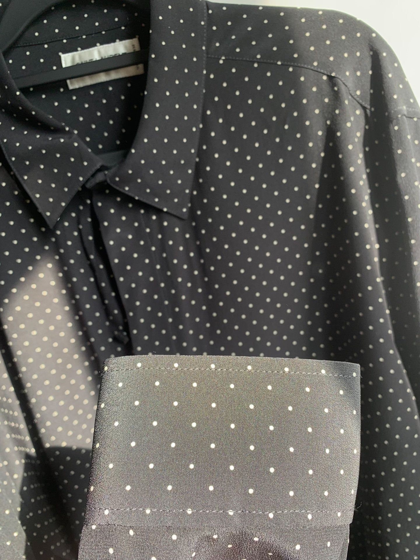 Saint Laurent Paris Saint Laurent Black Polka Dot Shirt Size US S / EU 44-46 / 1 - 4 Thumbnail