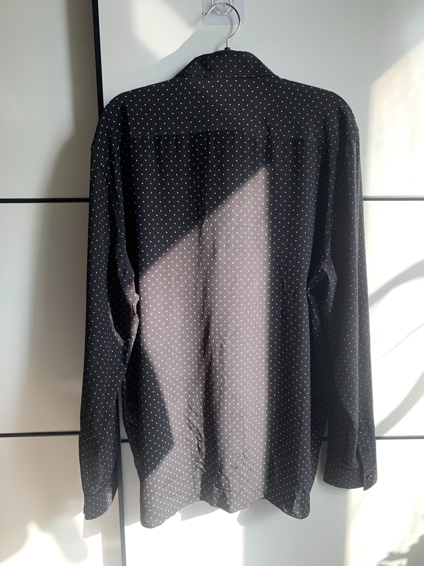 Saint Laurent Paris Saint Laurent Black Polka Dot Shirt Size US S / EU 44-46 / 1 - 9 Thumbnail