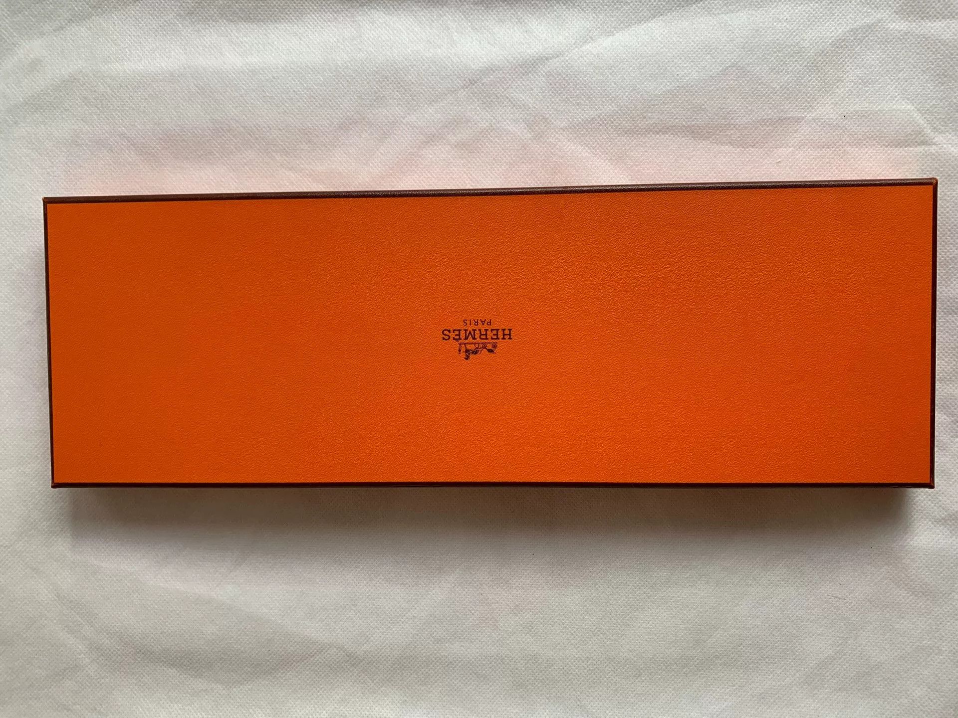 Hermes Hermès Orange Silk Tie Size ONE SIZE - 8 Thumbnail