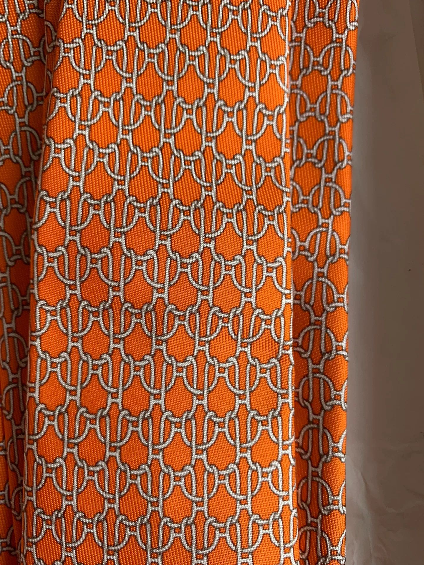 Hermes Hermès Orange Silk Tie Size ONE SIZE - 7 Thumbnail