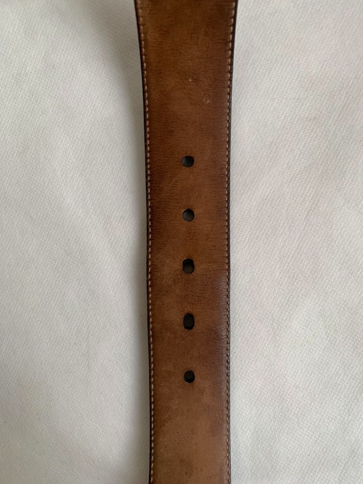 Gucci Gucci Black Leather Logo Embossed Belt Size ONE SIZE - 5 Thumbnail