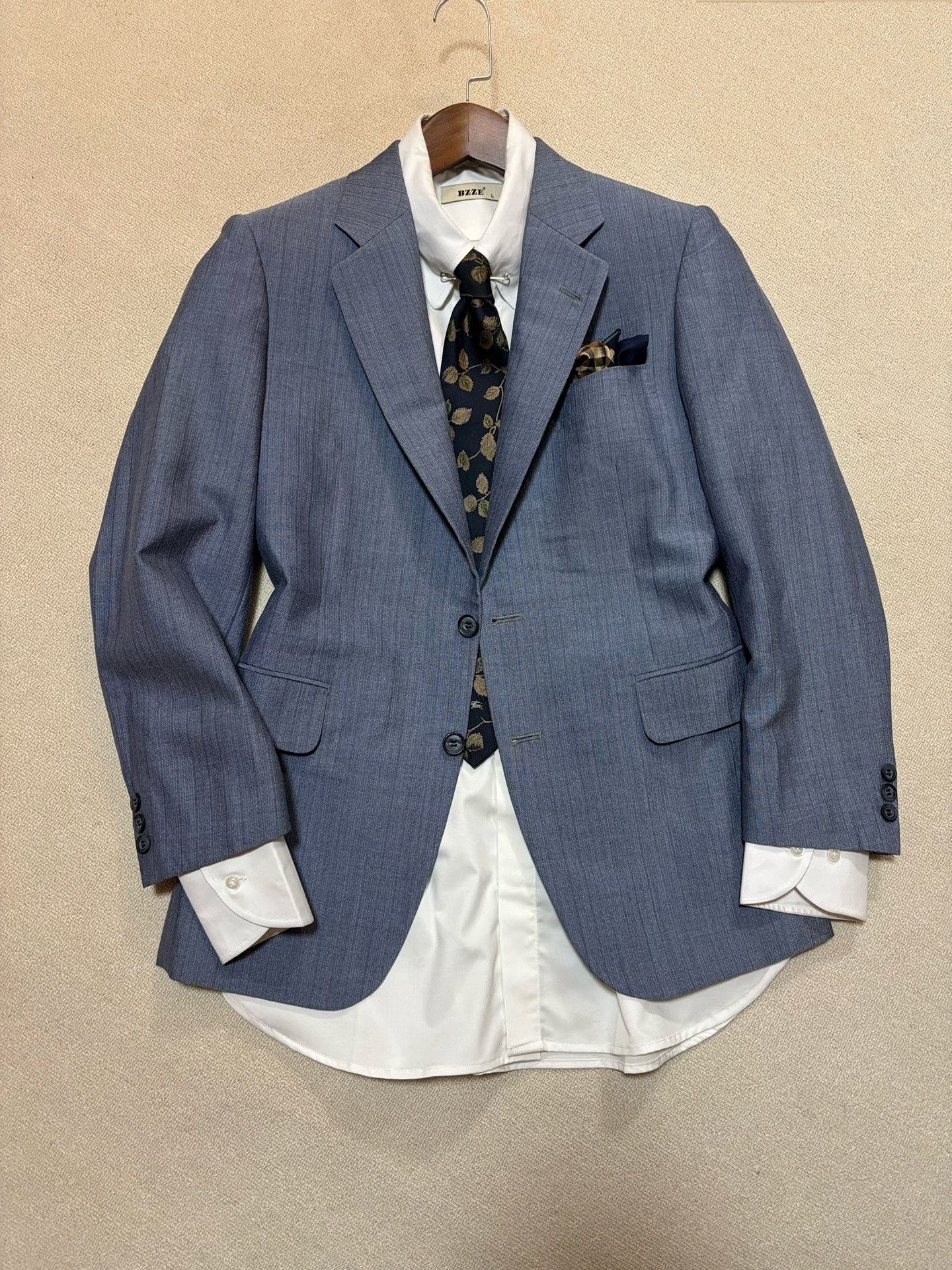 Burberry Burberry Men's Gray-Blue Single-Breasted Suit Size US M / EU 48-50 / 2 - 2 Thumbnail
