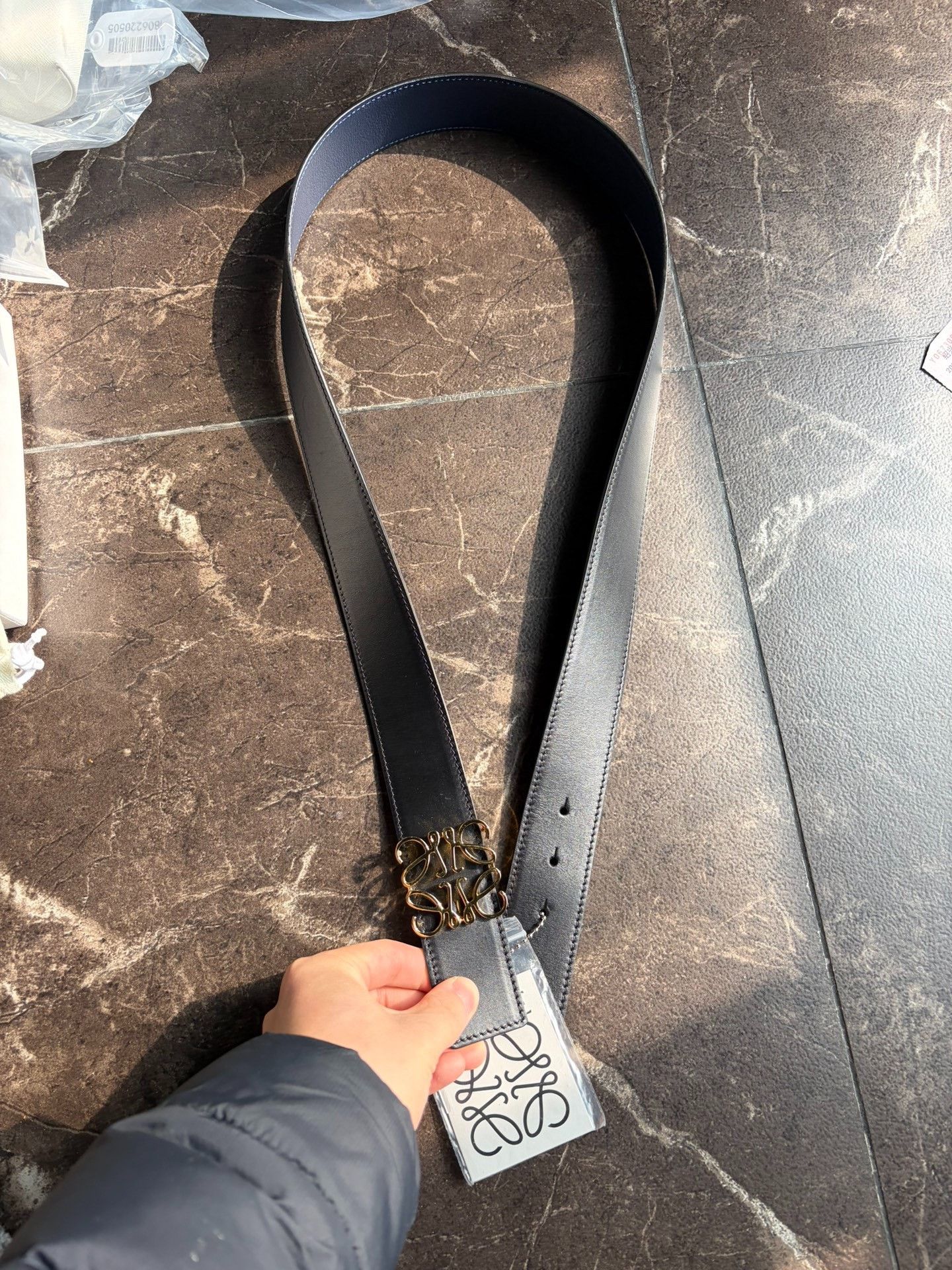 Loewe Loewe Anagram Reversible Belt Gold Buckle Size ONE SIZE - 2 Thumbnail