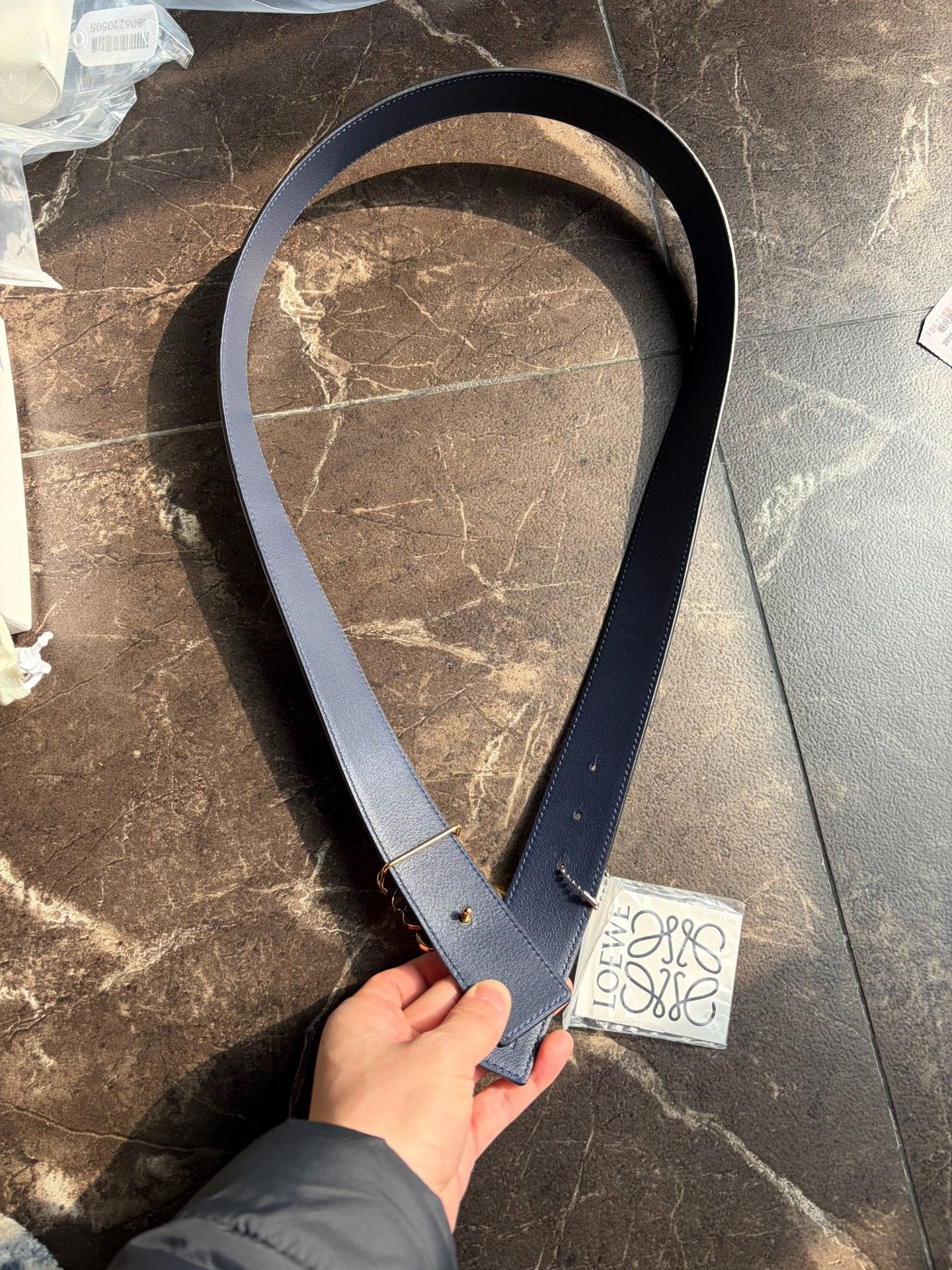 Loewe Loewe Anagram Reversible Belt Gold Buckle Size ONE SIZE - 3 Thumbnail