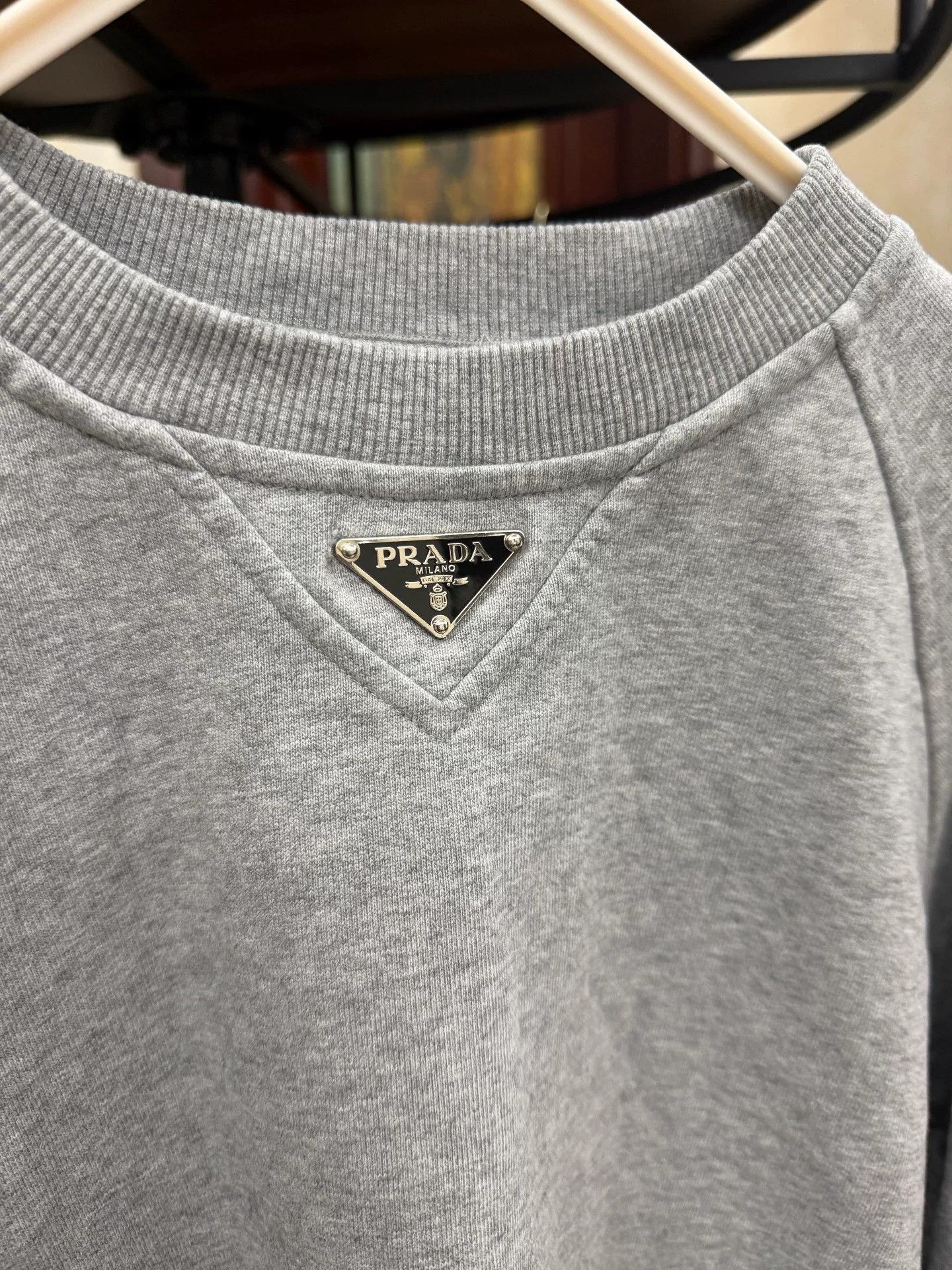 Prada PRADA Logo Crewneck Long-Sleeve Sweatshirt Size US M / EU 48-50 / 2 - 2 Thumbnail