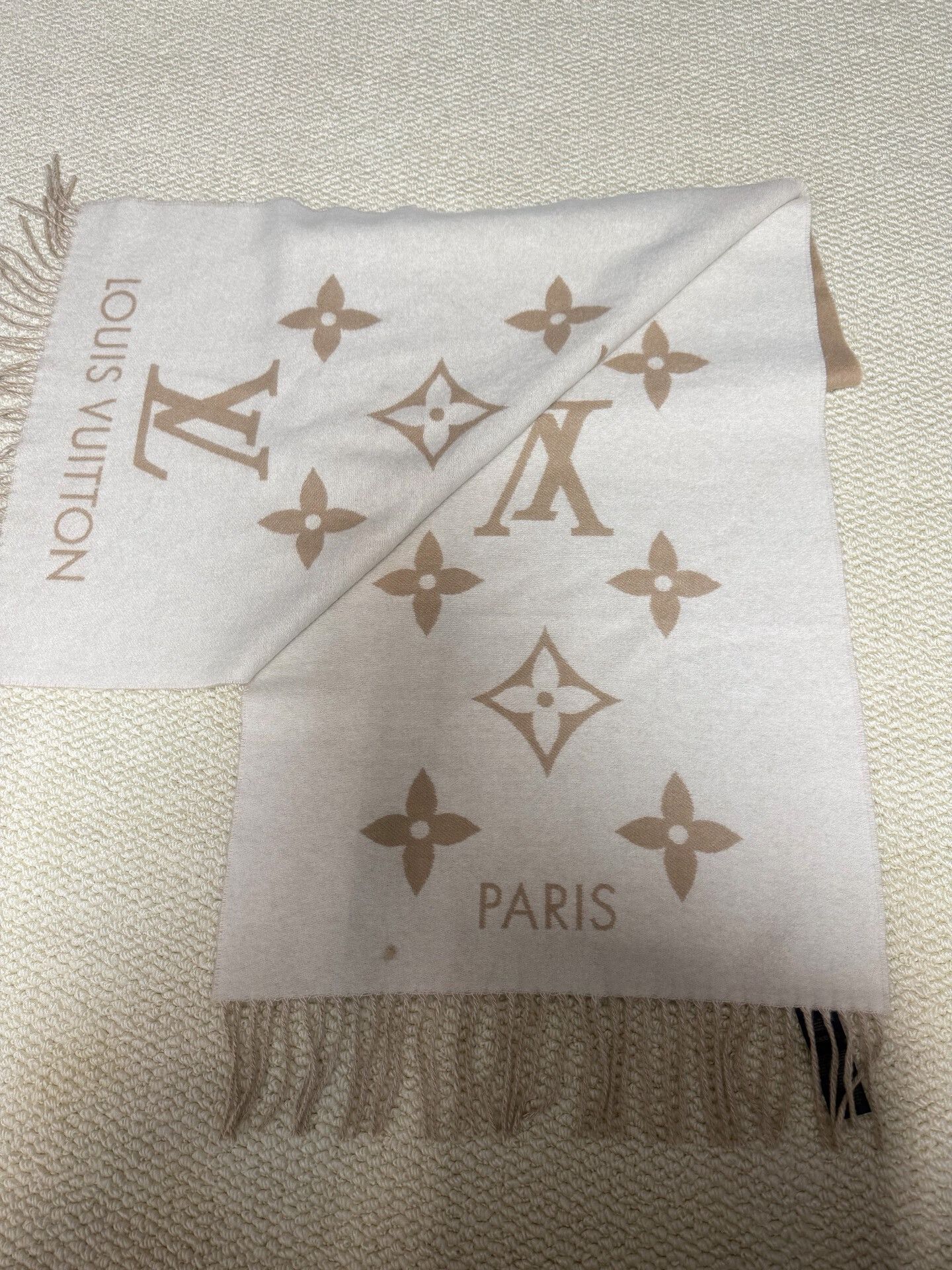 Louis Vuitton LV Cashmere Printed Shawl Scarf Size ONE SIZE - 2 Thumbnail